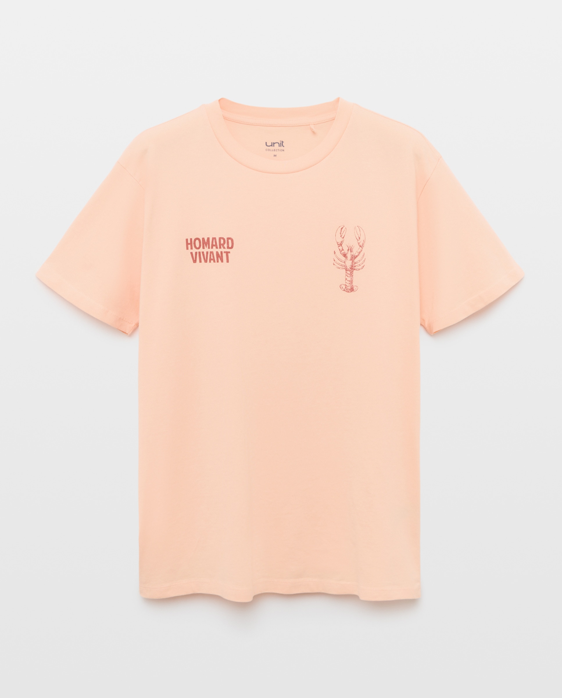 Camiseta de hombre manga corta HOMARD VIVANT 660 Naranja-4