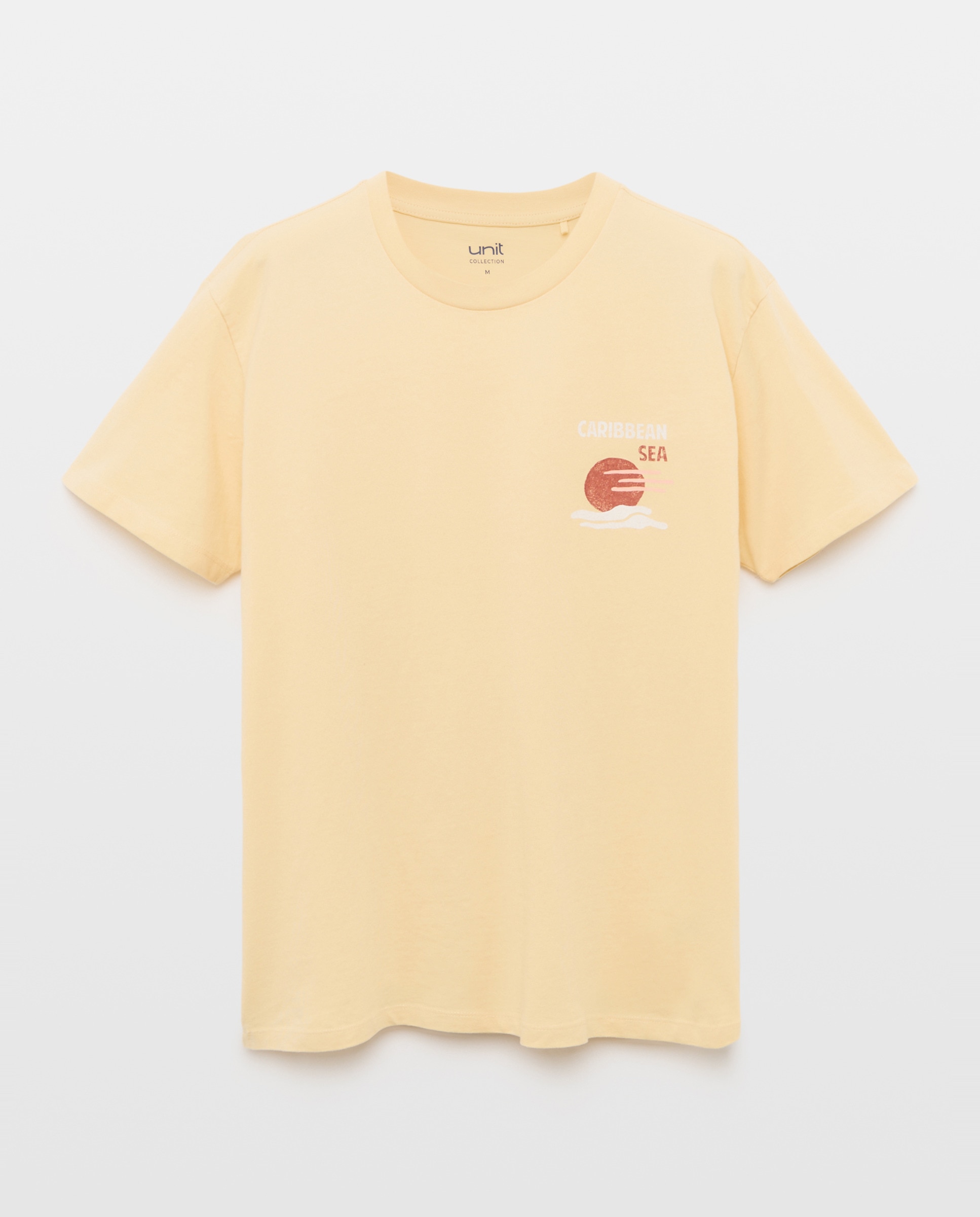 Camiseta de hombre manga corta CARIBBEAN SEA 310 Amarillo claro-4