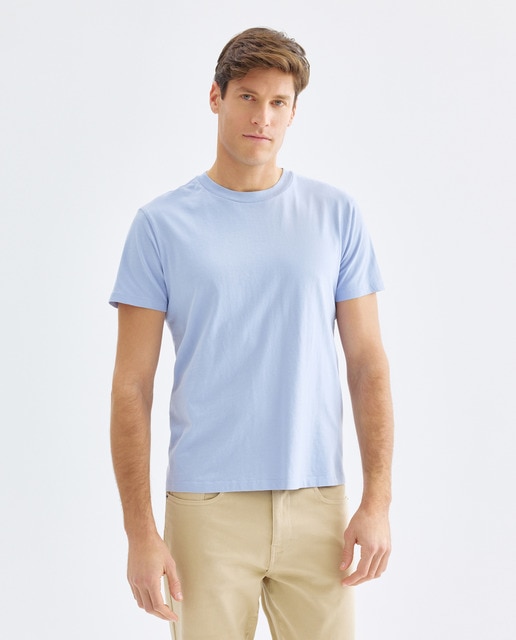 Imagen 0 de Camiseta de hombre manga corta cuello caja lisa