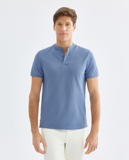 Imagen 0 de Polo de hombre manga corta cuello mao pique lavado