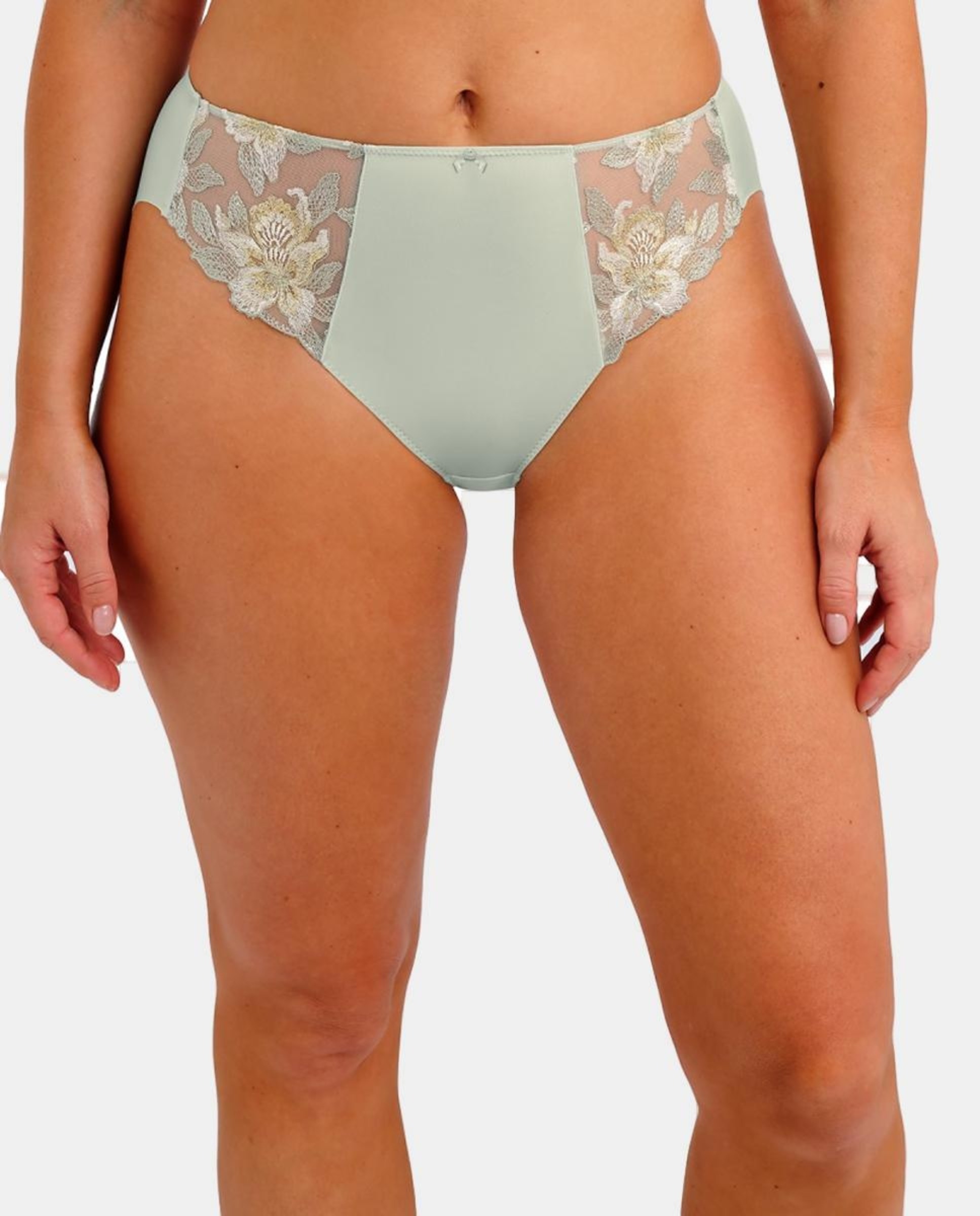 Imagem 0 de Cueca Tamanho Médio Lisa de Renda com Impressão Floral