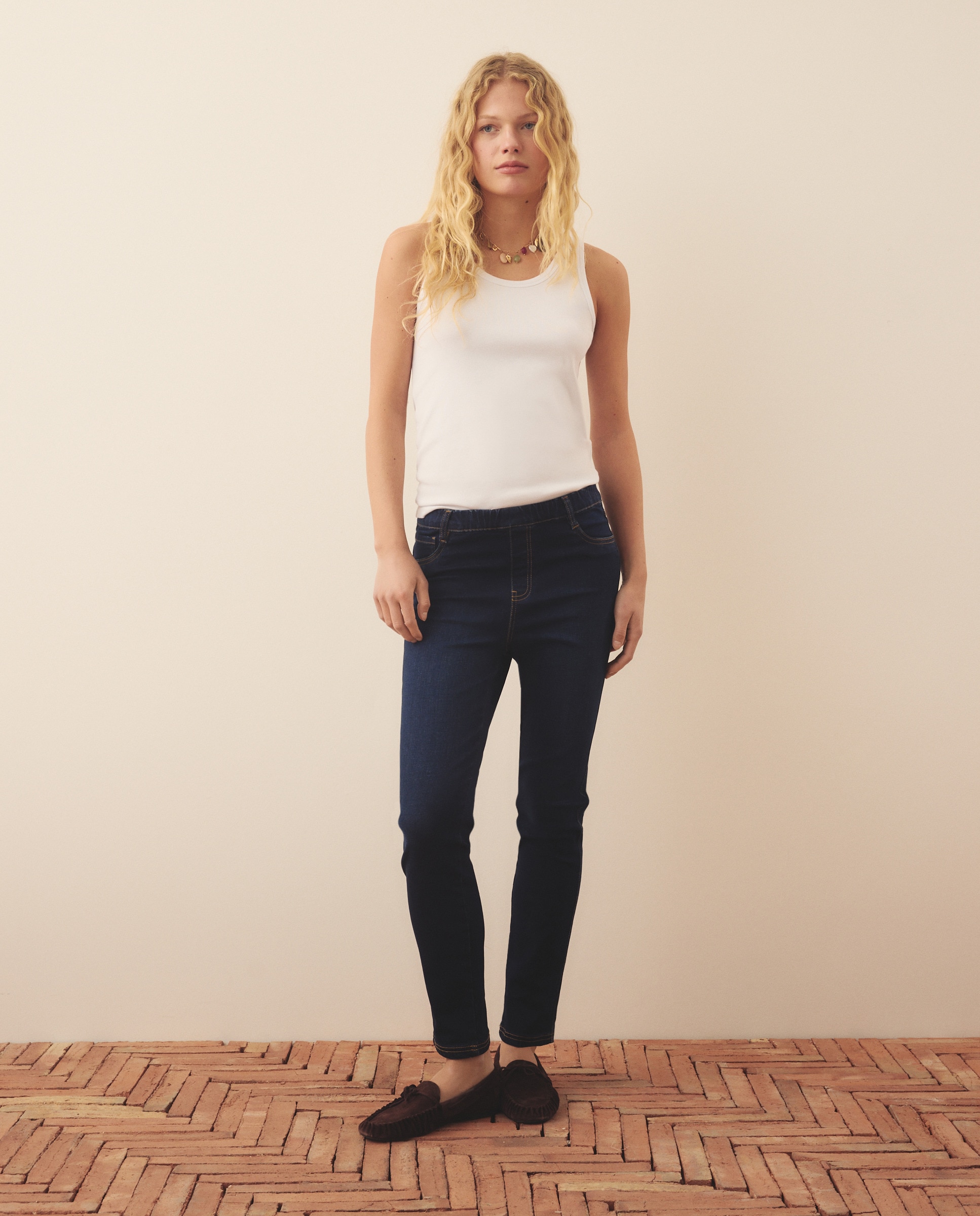 Jeans skinny lisas Azul Suave-1
