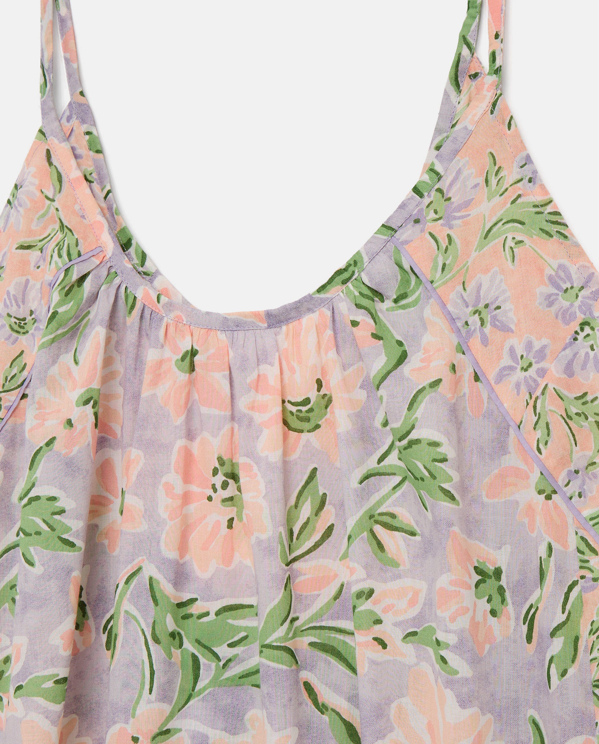 Camisa de Dormir Midi com Estampado Floral e Alças Multicolor-5