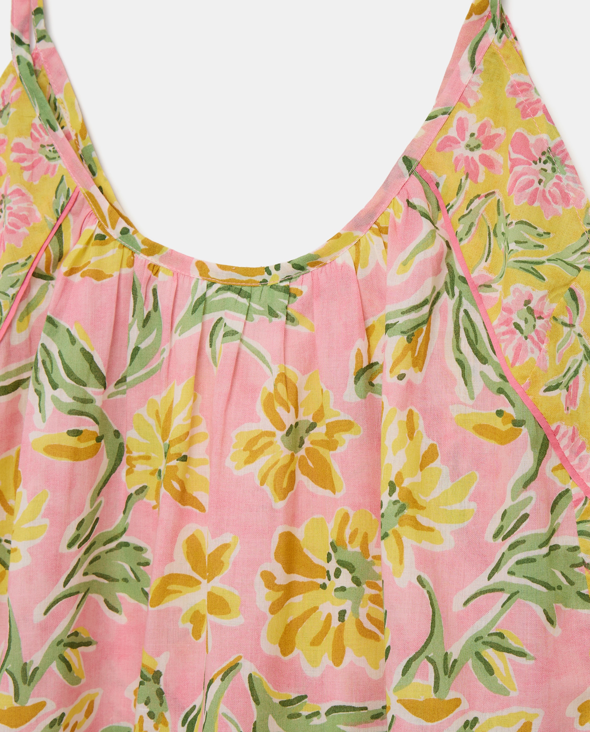 Camisa de Dormir Midi com Estampado Floral e Alças Multicolor-5