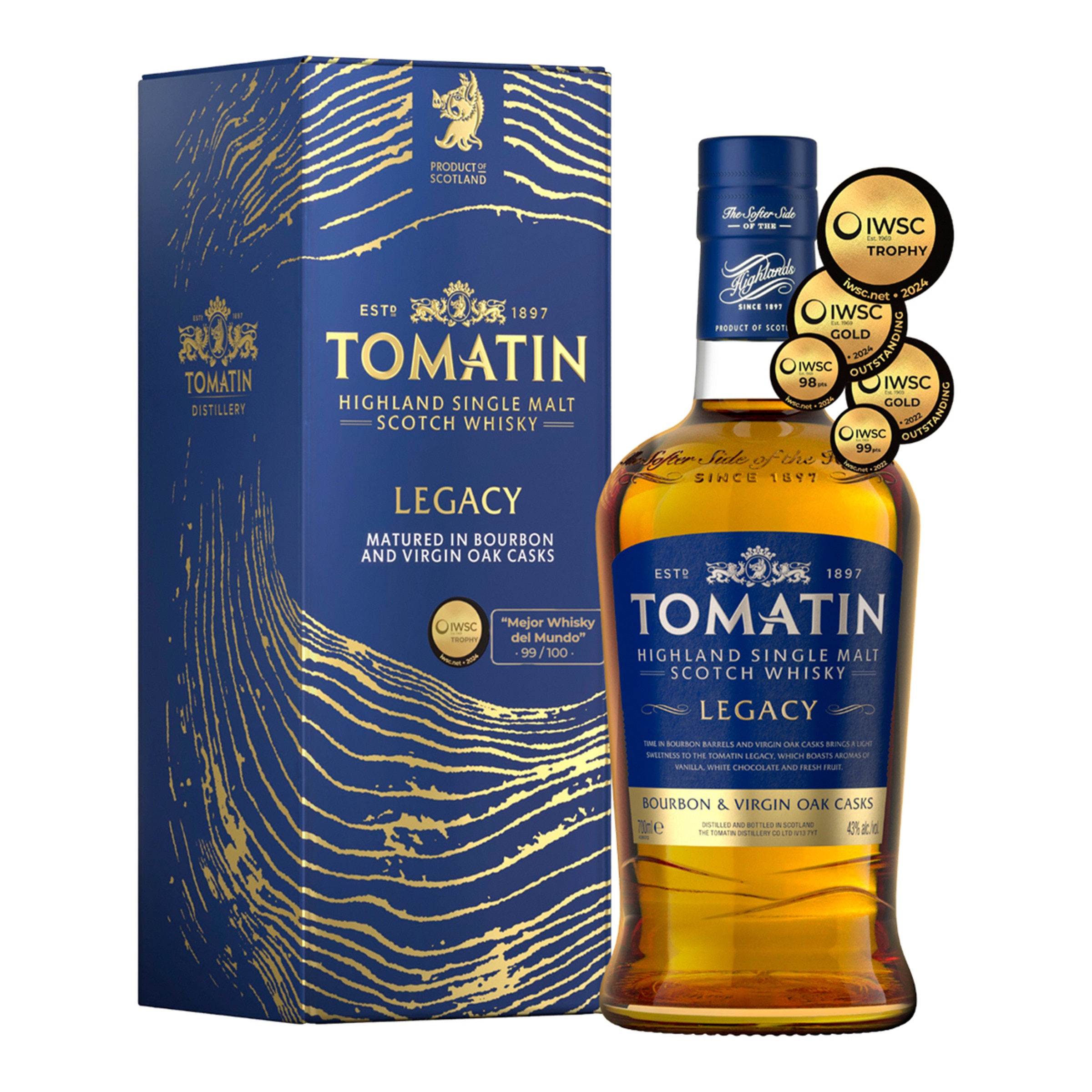 Estuche whisky Tomatin Legacy single malt 2