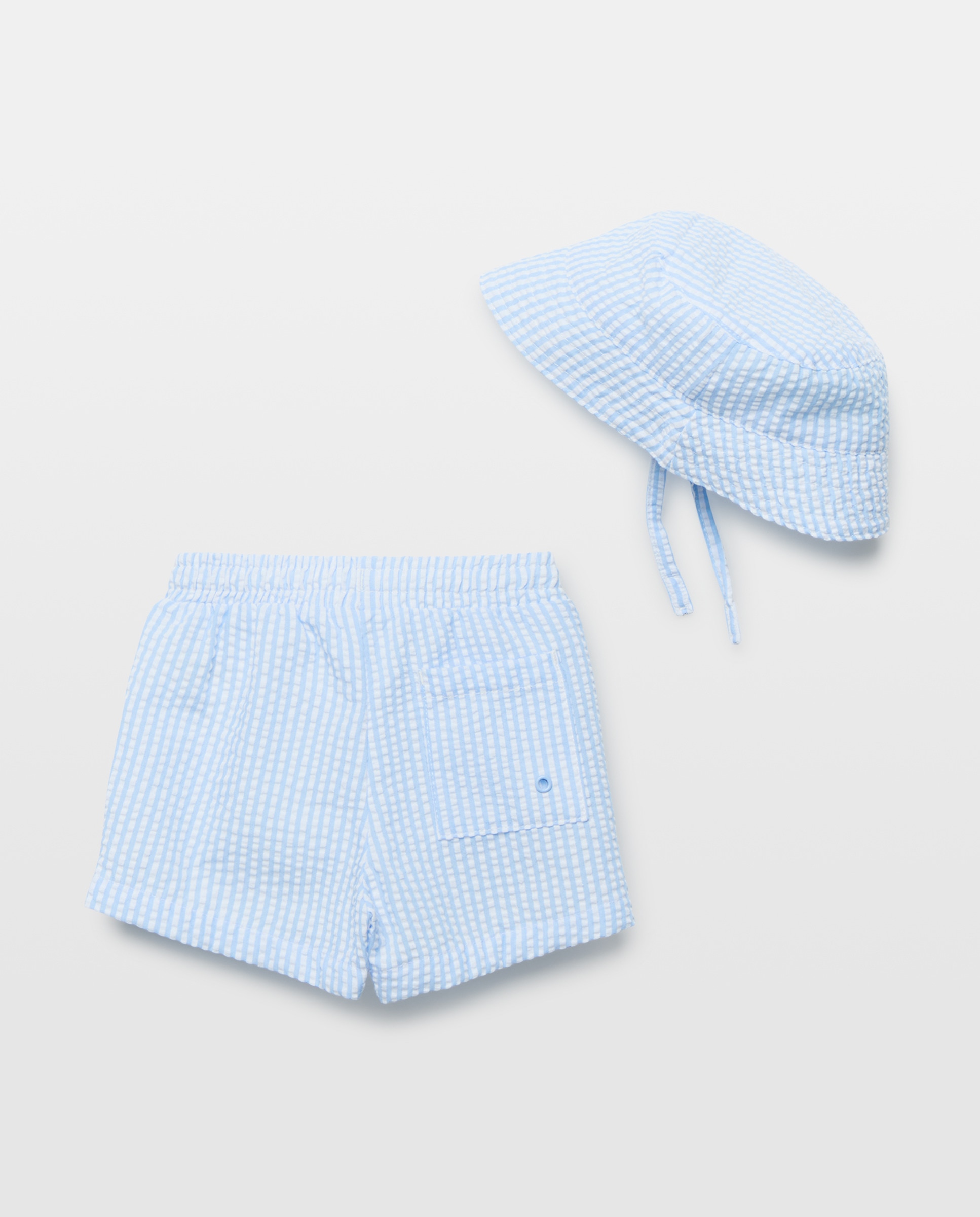 Conjunto de Algodão de Bebé Azul-2