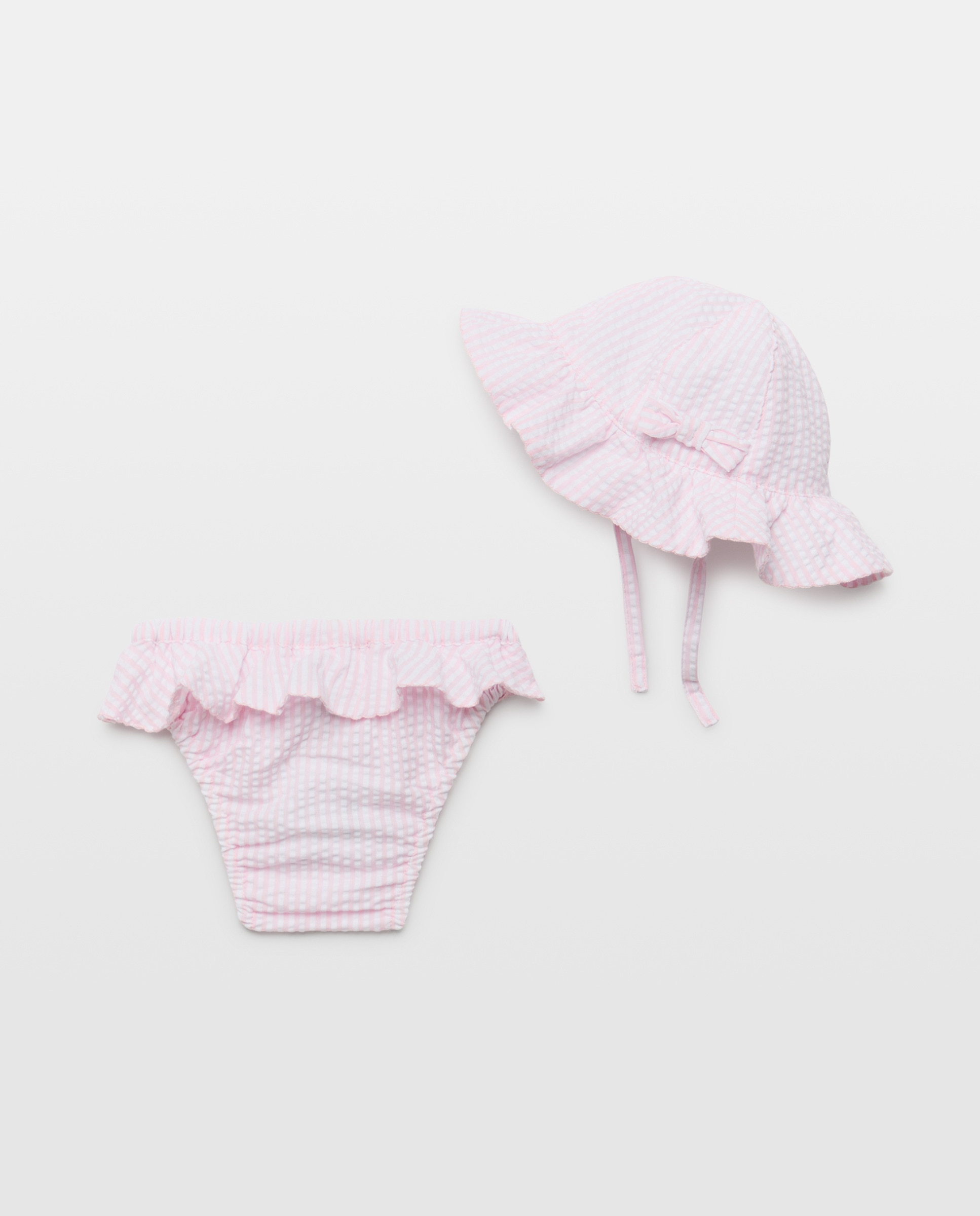 Conjunto de Bebé em Algodão Rosa-2