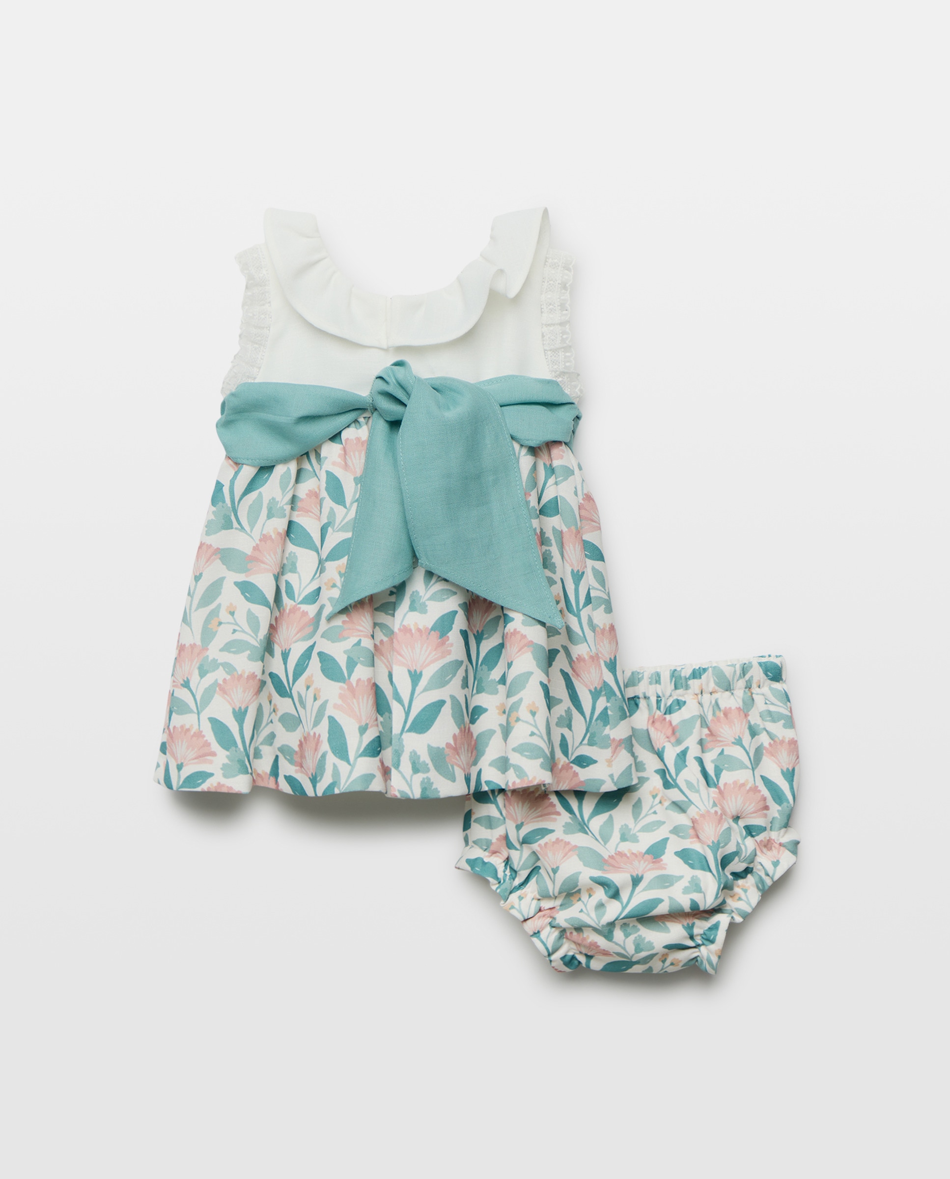 Vestido de Bebé com Gola Coconut El Corte Inglés Verde-escuro-2
