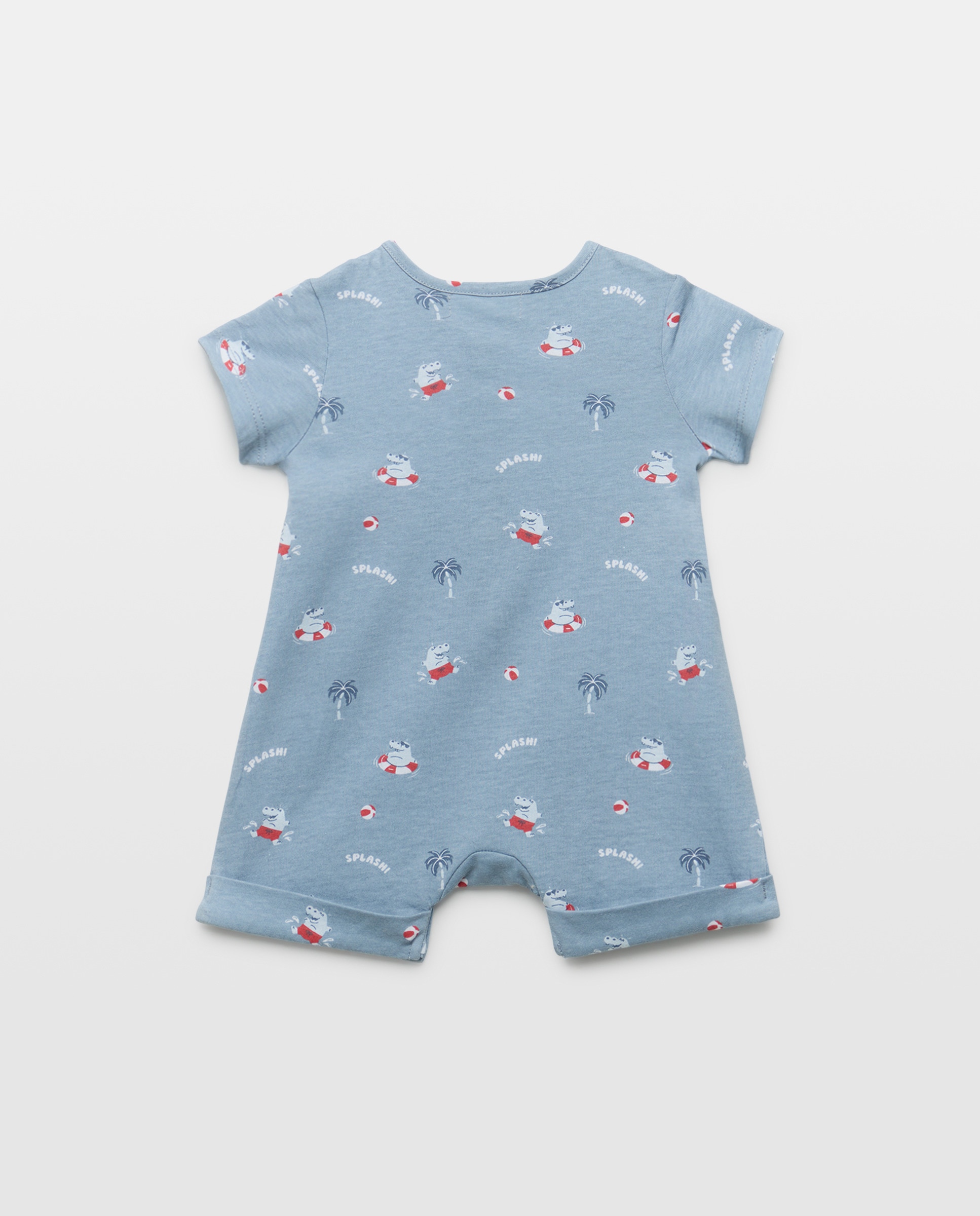 Babygrow curto de bebé Cotton Juice Azul-2