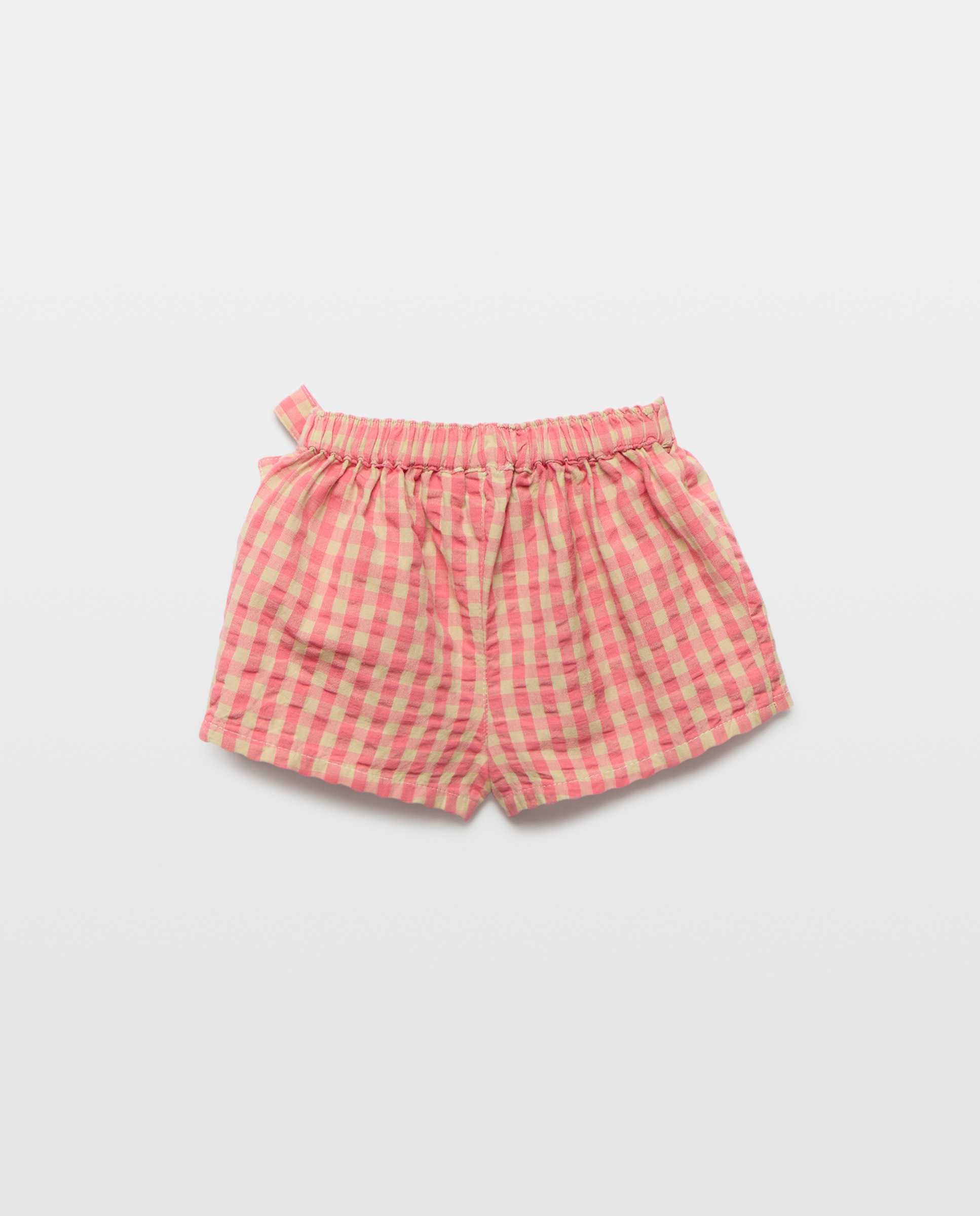 Bermudas de Algodão Estampadas de Bebé Rosa-2
