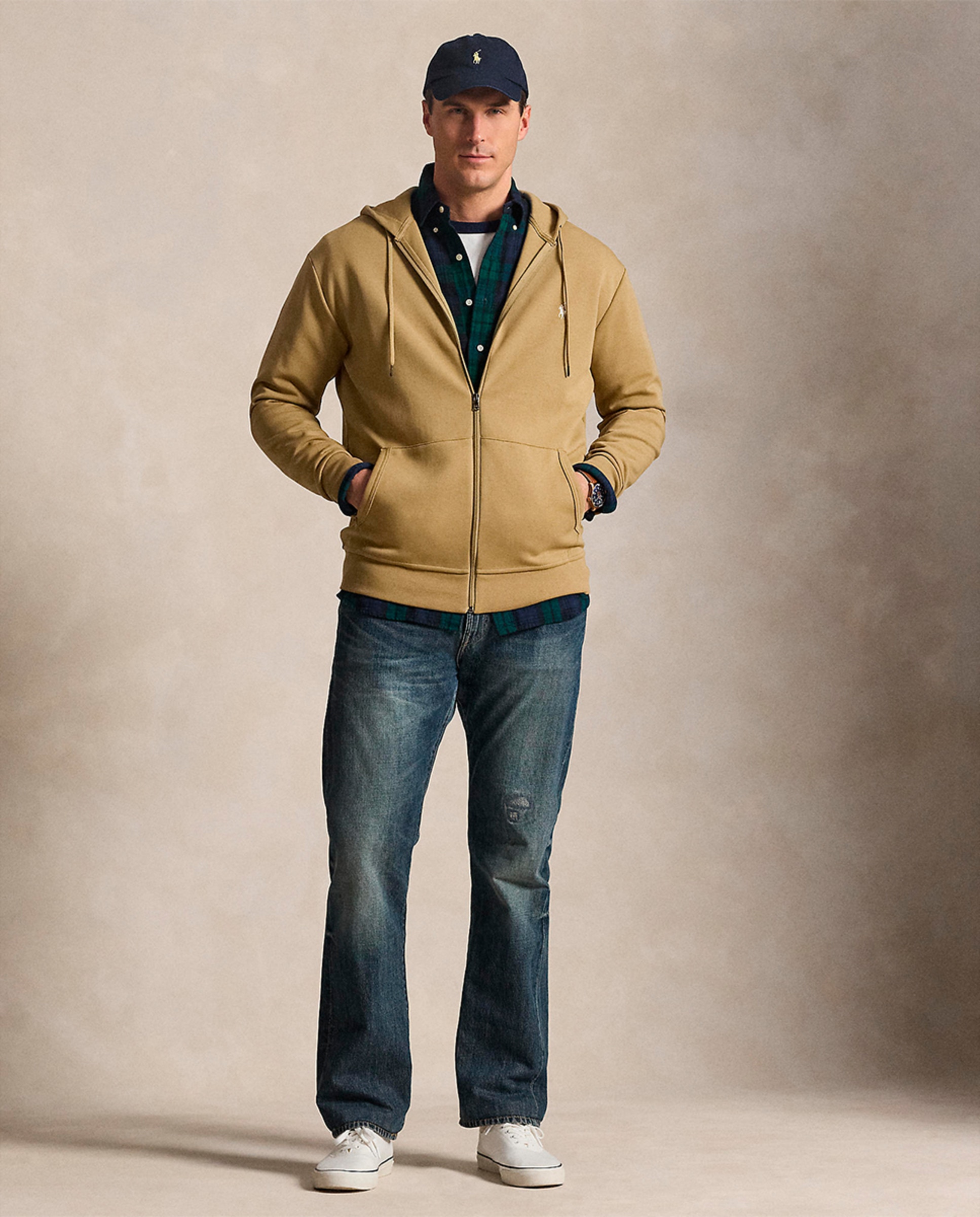 Sweatshirt com Capuz Tamanhos Grandes Castanho-6