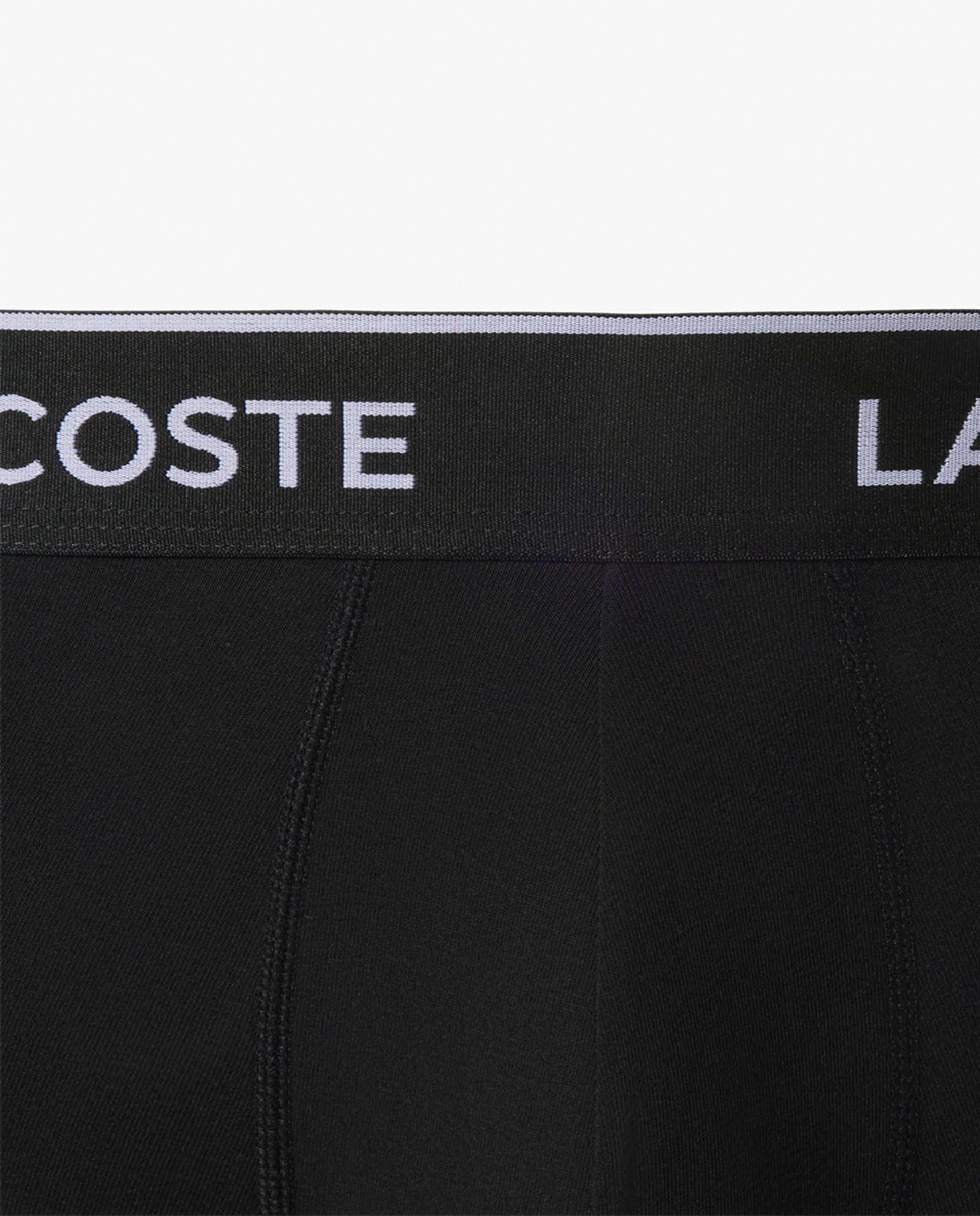 Pack de 3 calzoncillos de algodón elástico con logo en la cintura - Lacoste - Negro Negro-3