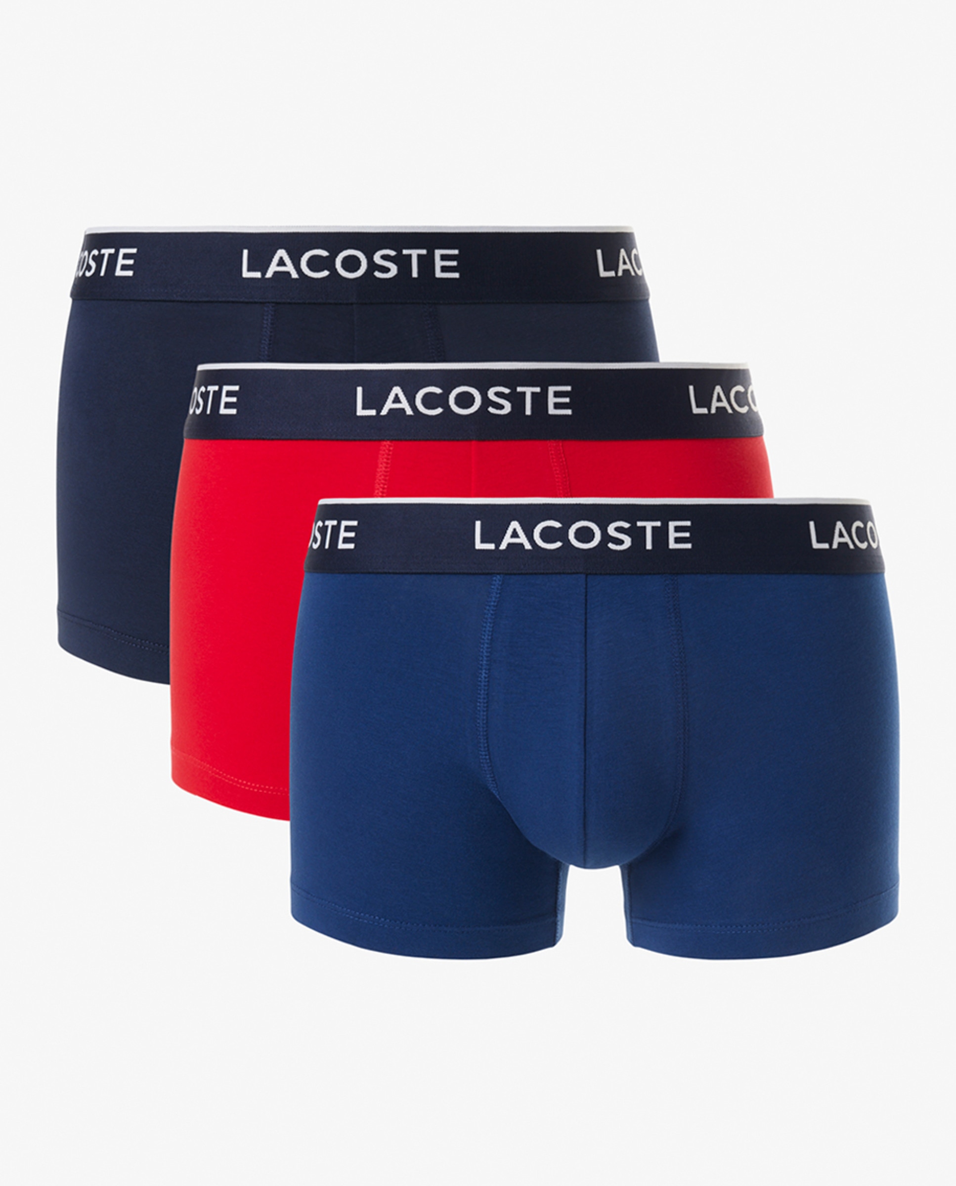 Pack de 3 Boxers de Algodão Elástico com Logótipo na Cintura Azul-6
