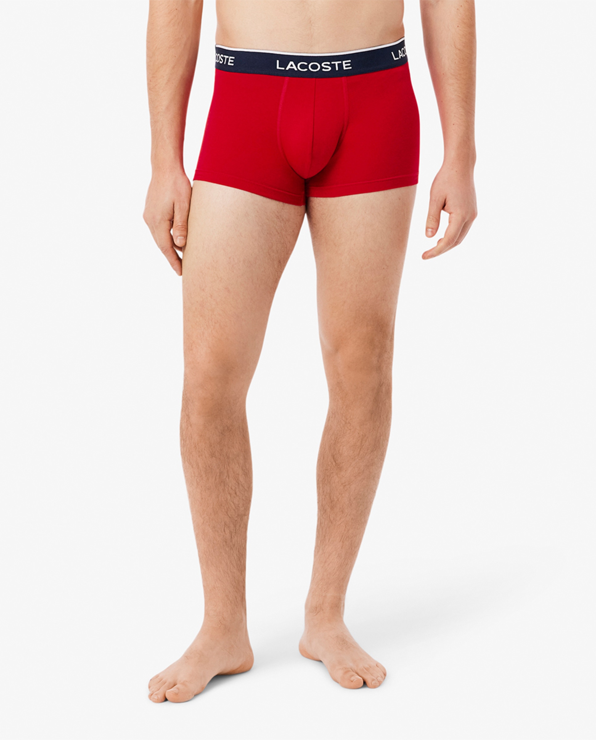 Pack de 3 Boxers de Algodão Elástico com Logótipo na Cintura Azul-2