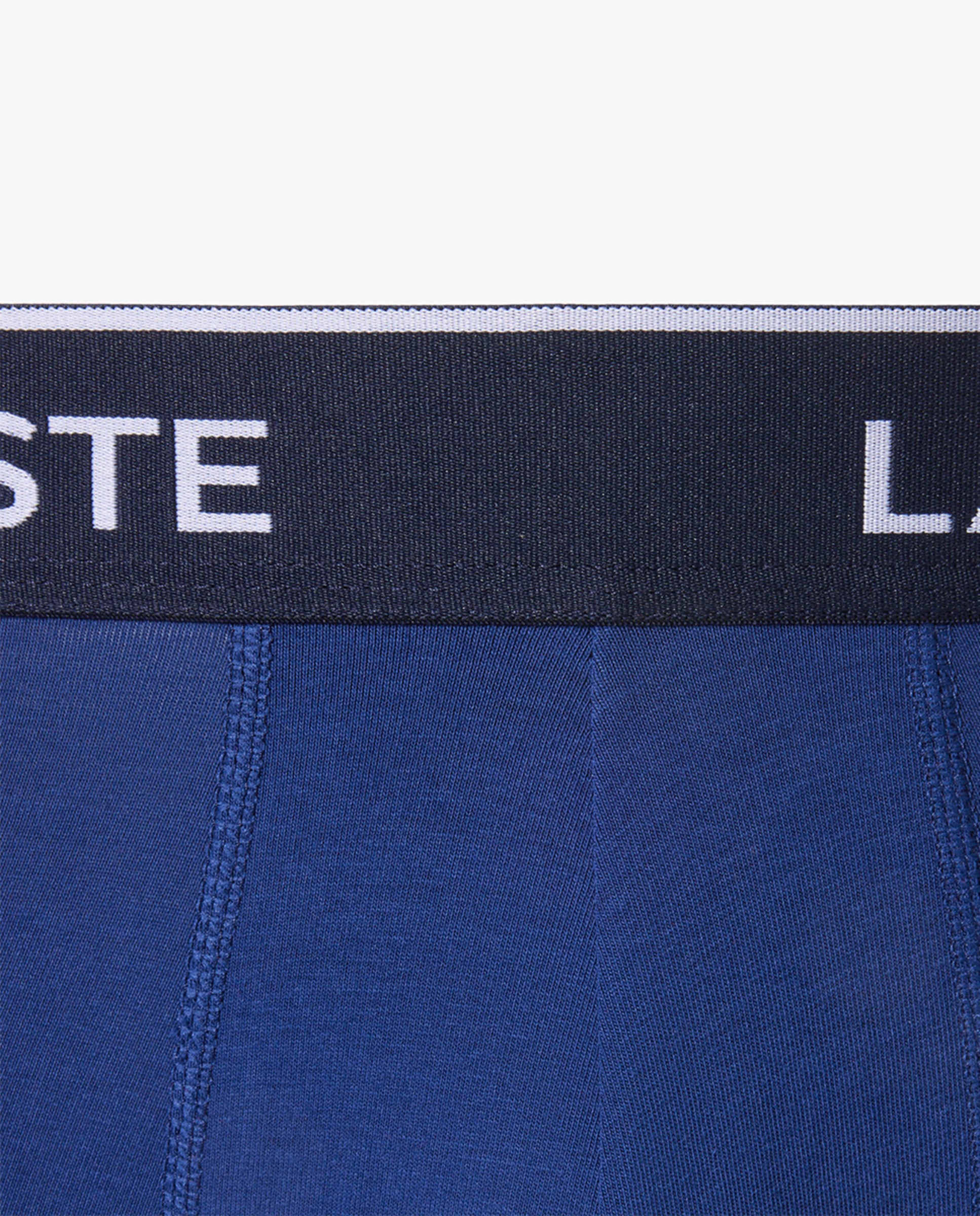 Pack de 3 Boxers de Algodão Elástico com Logótipo na Cintura Azul-4