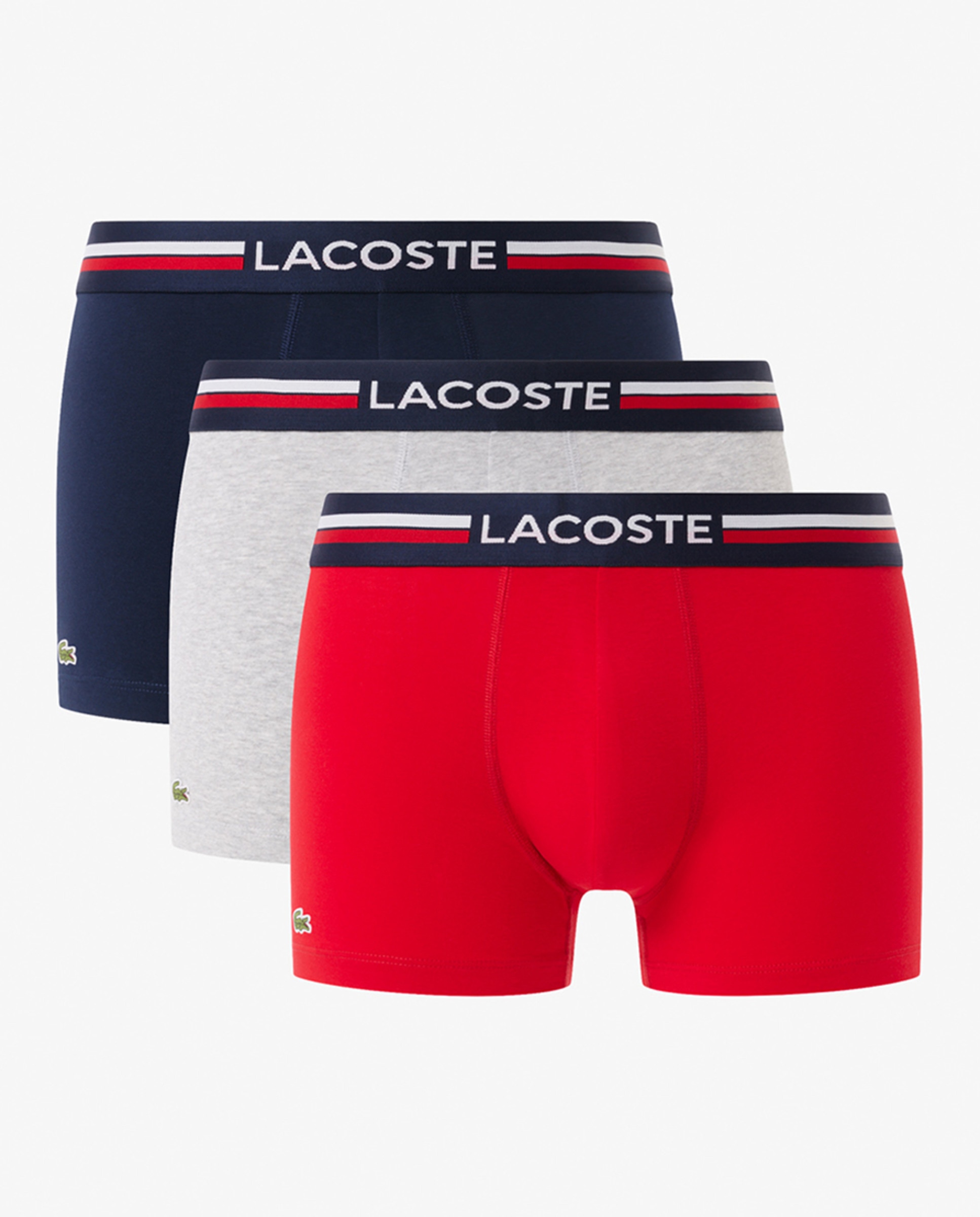 Pack de 3 Boxers de Algodão Elástico com Logótipo na Cintura Multicolor-6