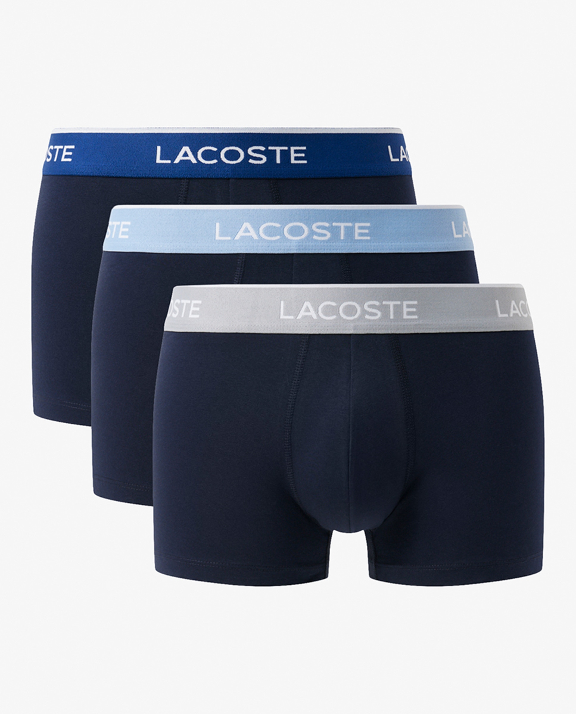 Pack de 3 Boxers de Algodão Elástico com Logótipo na Cintura Multicolor-1