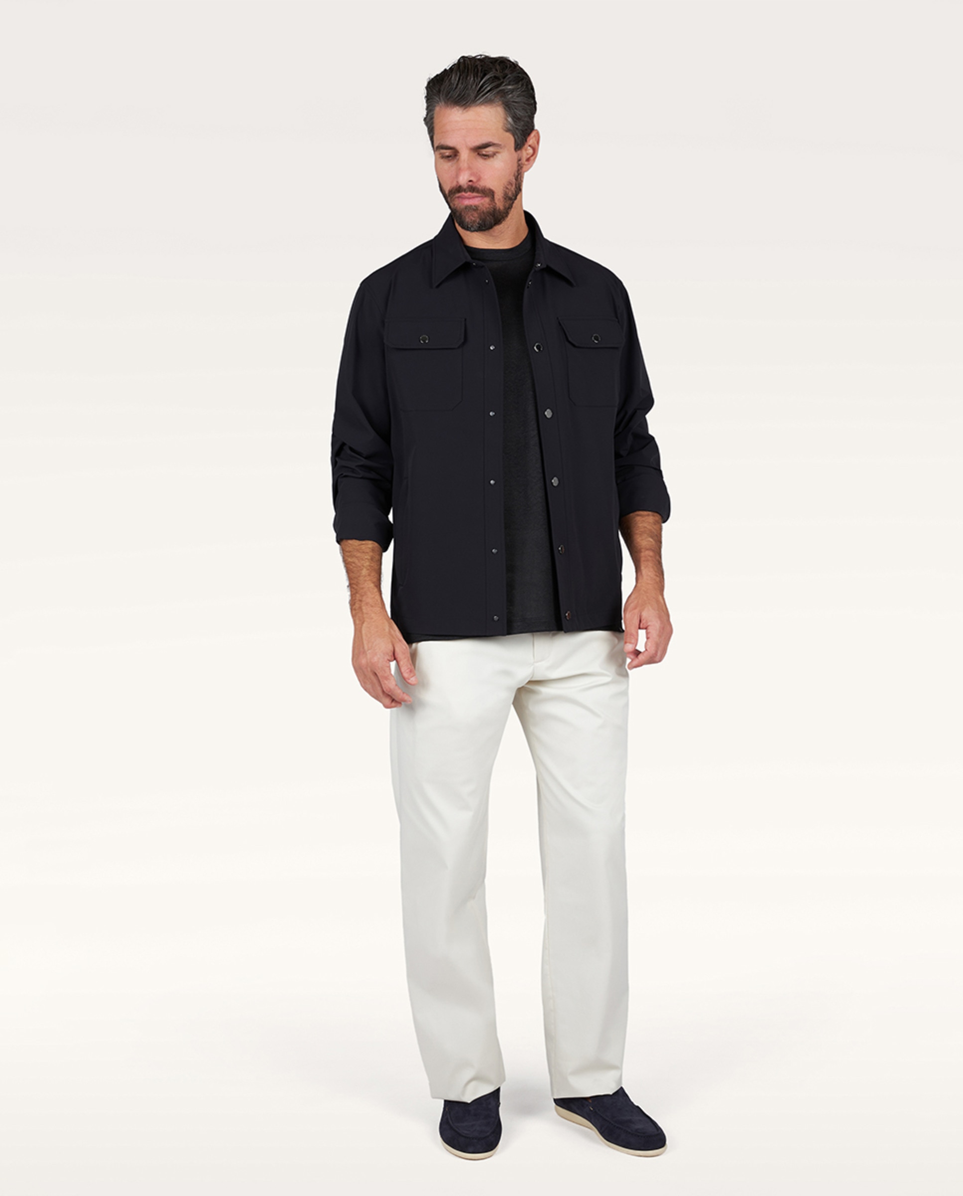 Sobrecamisa Dynamic com Bolsos à Frente Preto-5