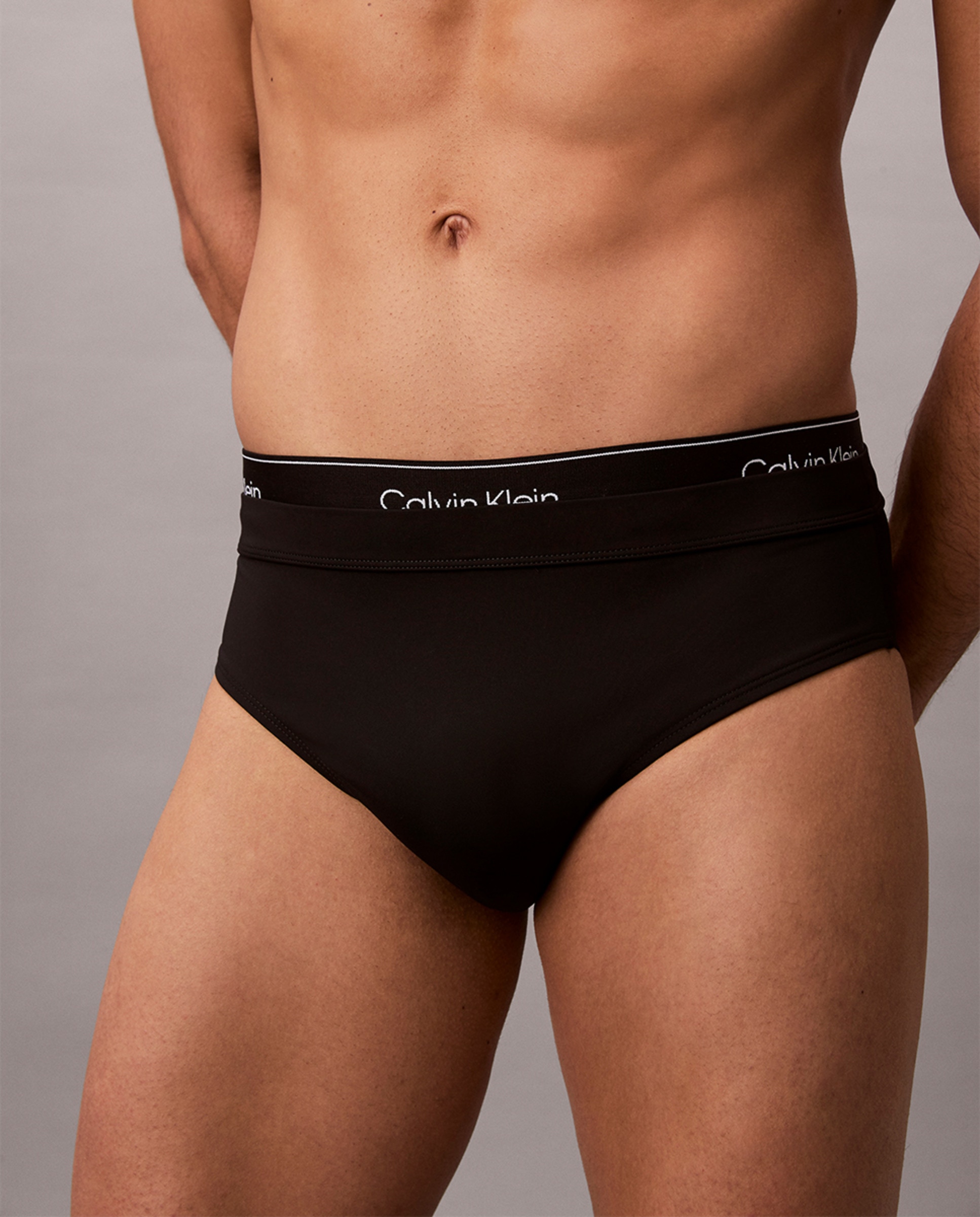 Slip de Banho com Cós Duplo Preto-4