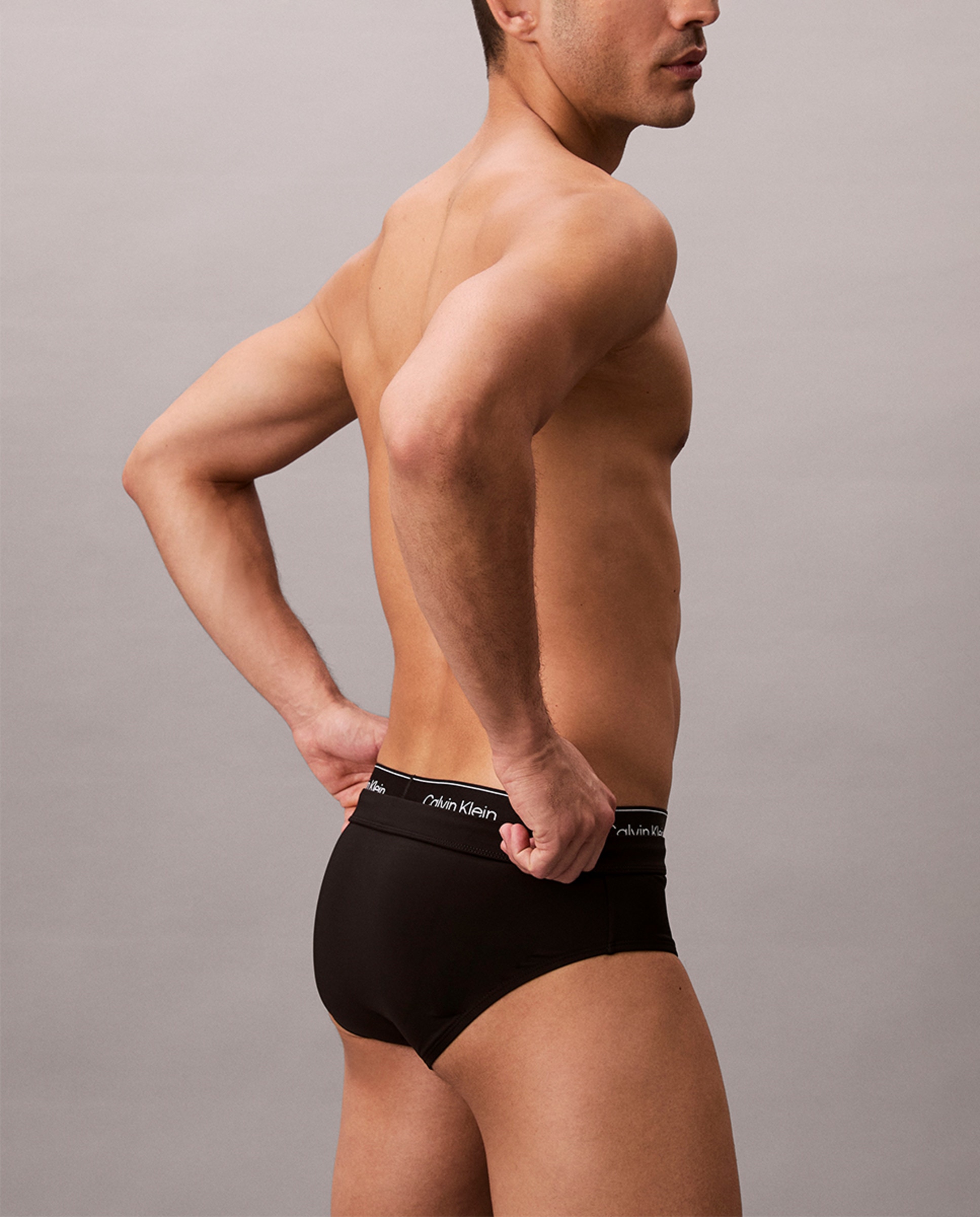 Slip de Banho com Cós Duplo Preto-2