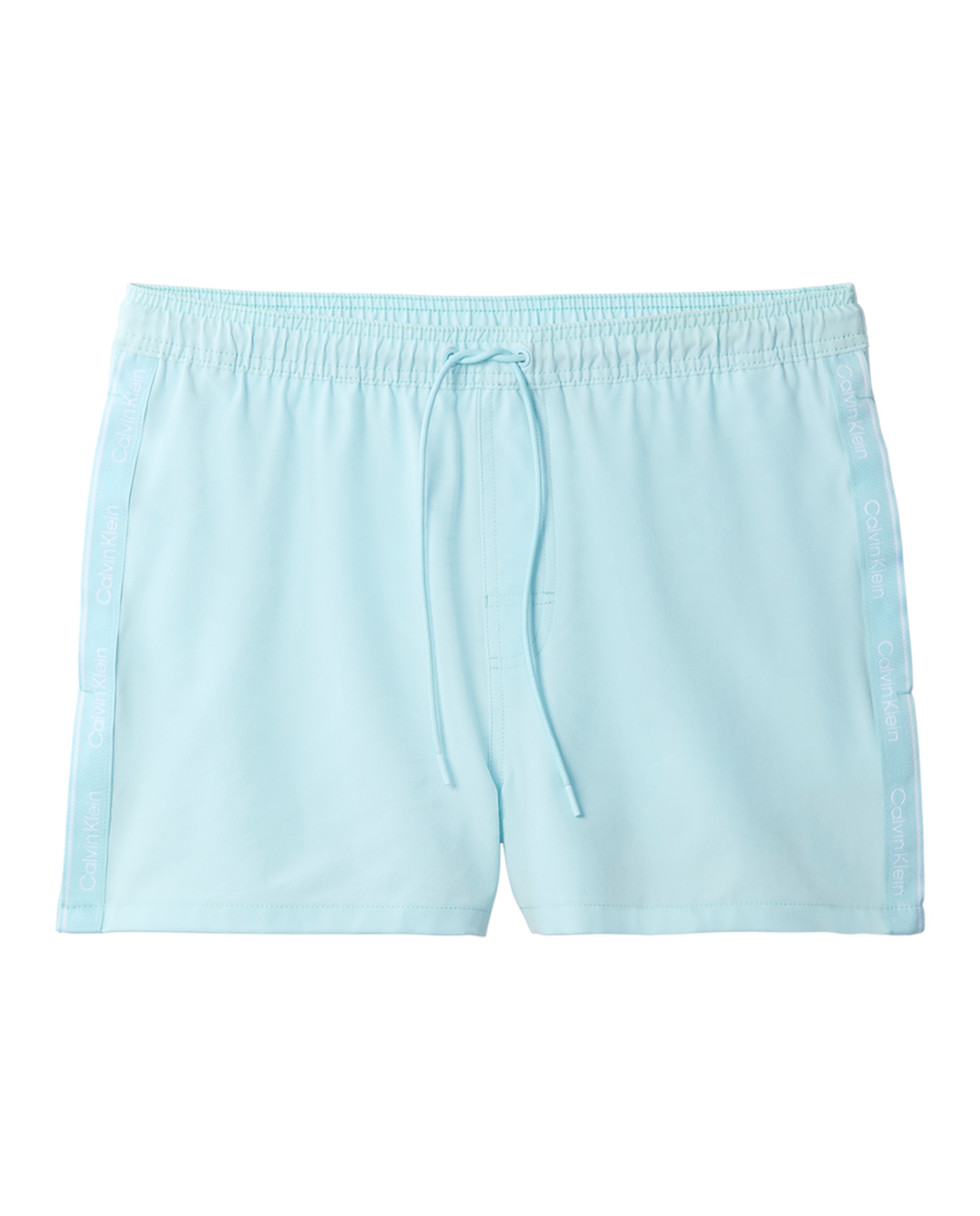 Calções de Banho Curtos com Cordão Azul-claro-5