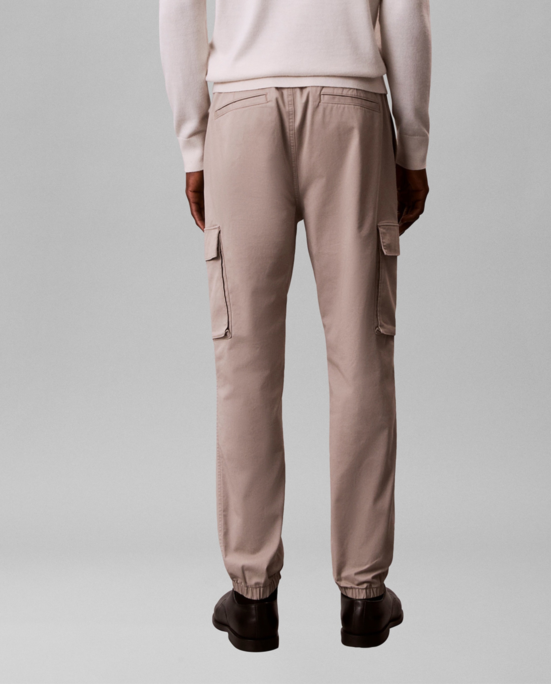 Calças Cargo com Logótipo Cinzento-claro-3