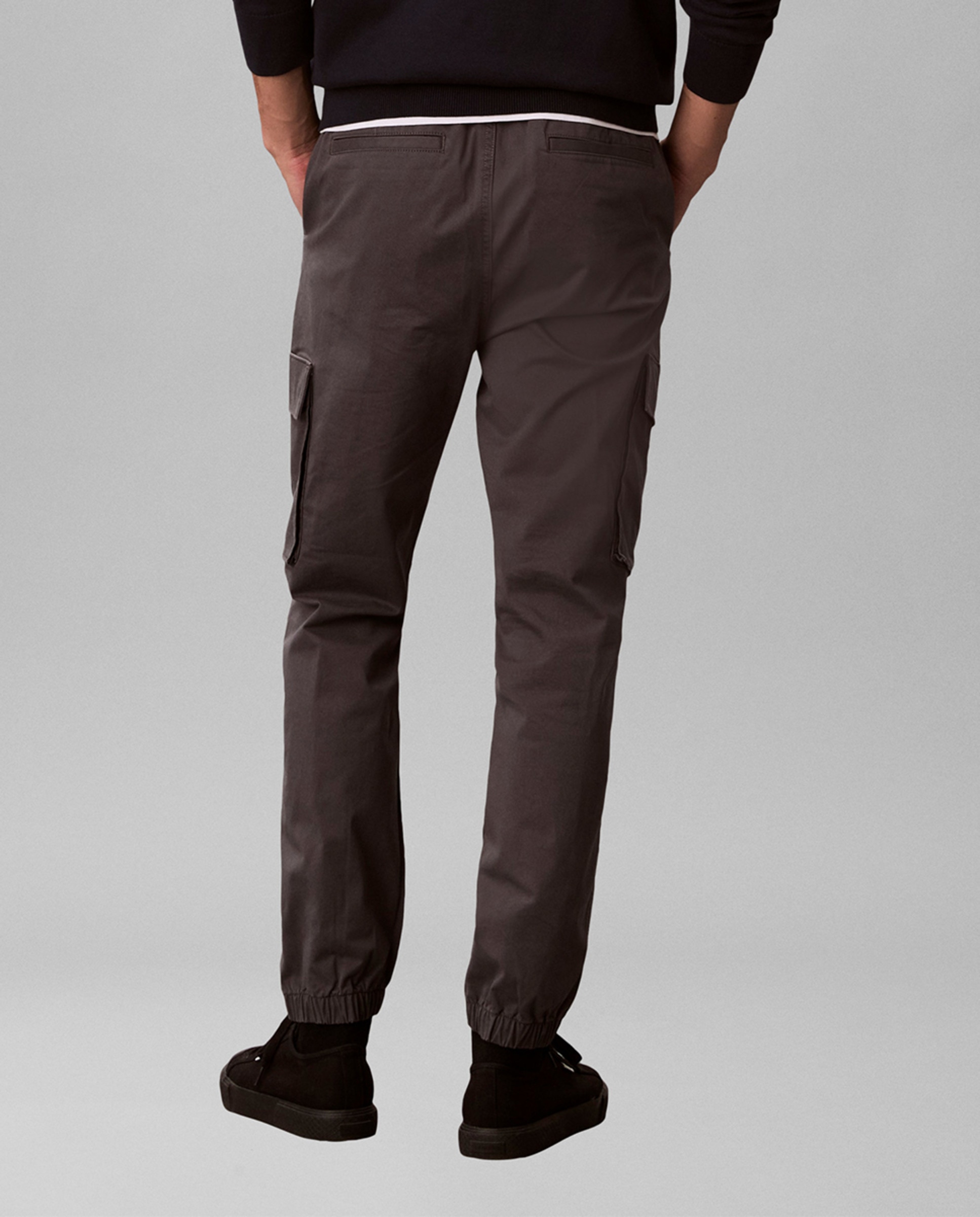 Calças Cargo Skinny Fit Cinzento-escuro-3