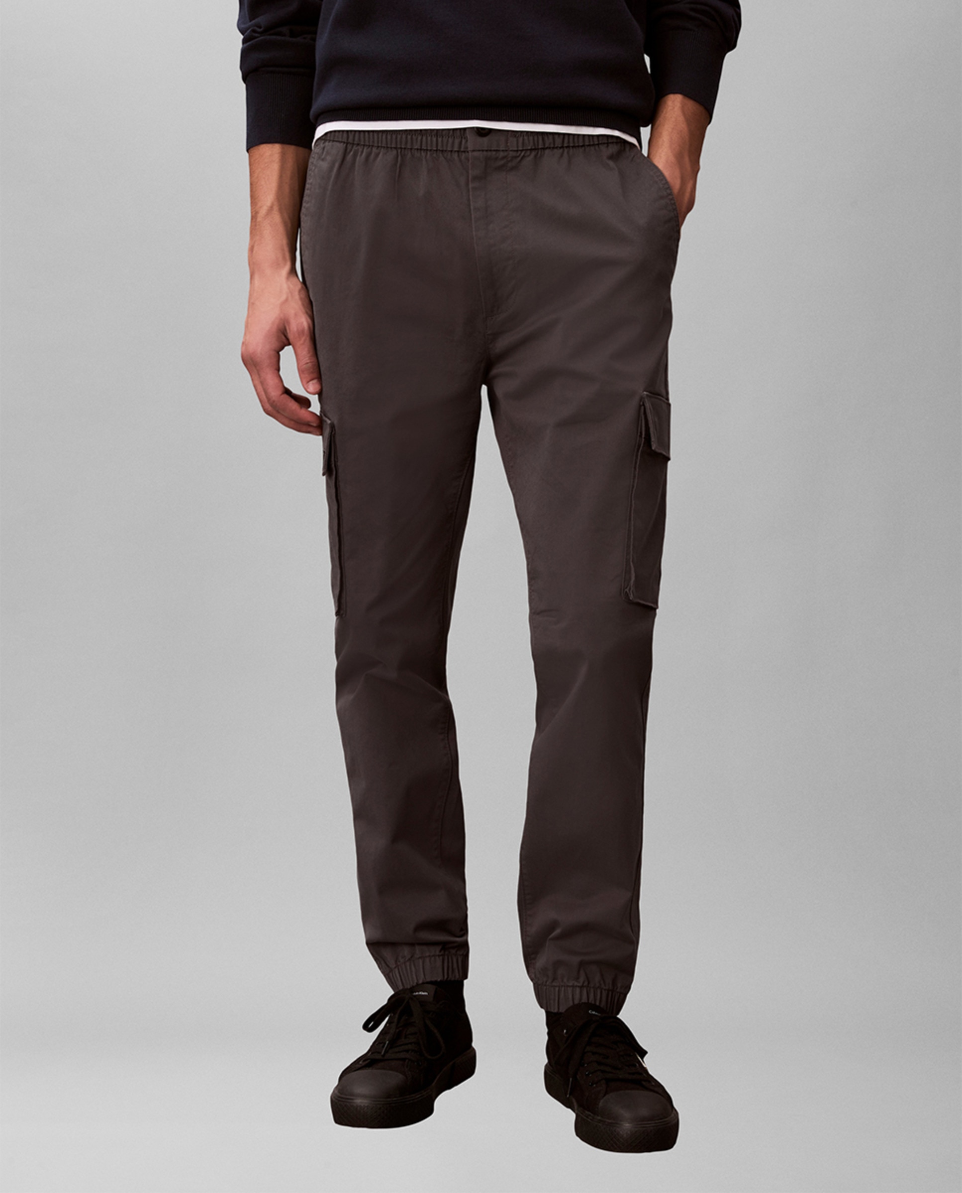 Calças Cargo Skinny Fit Cinzento-escuro-2