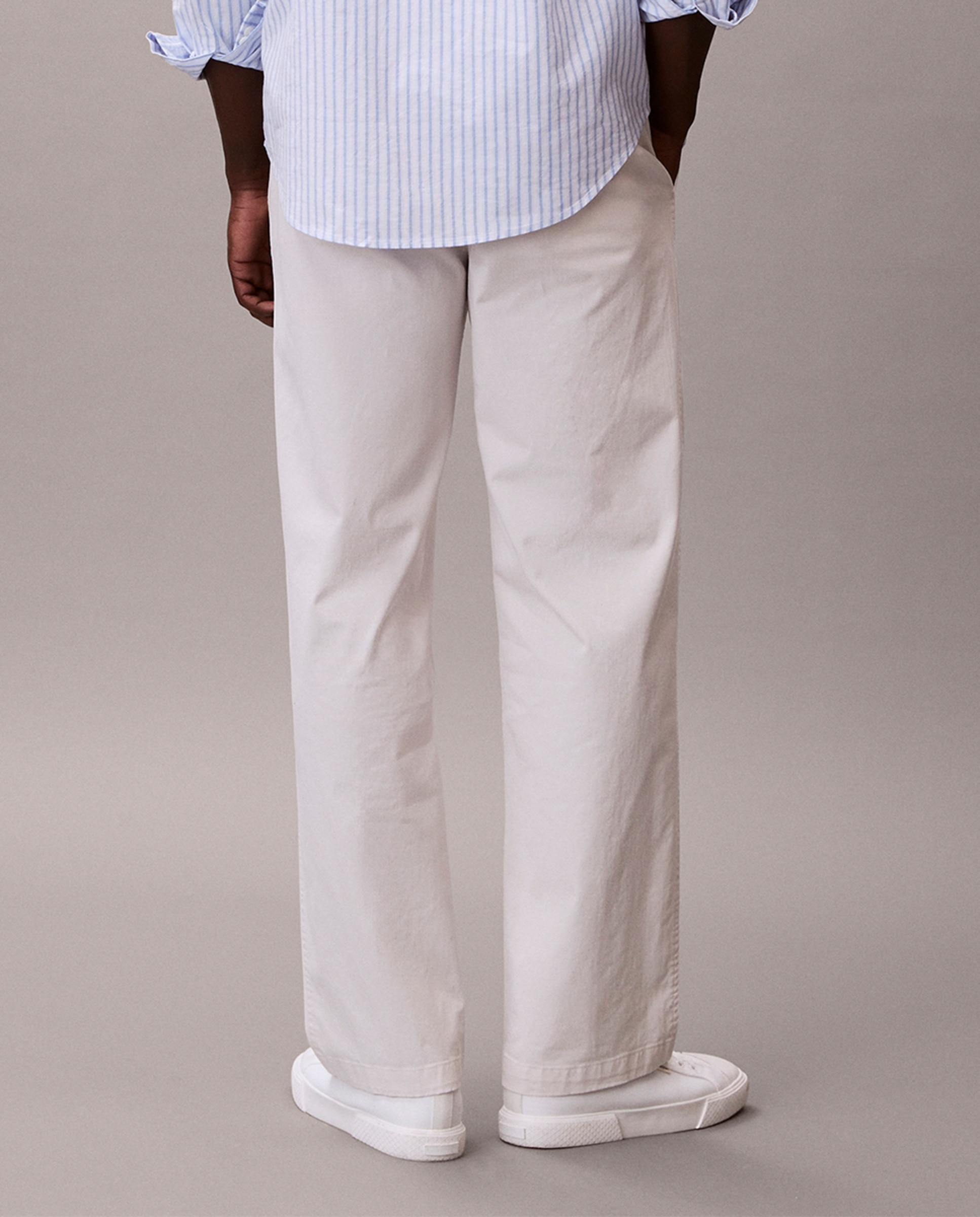 Calças Chino Straight Fit Branco-6