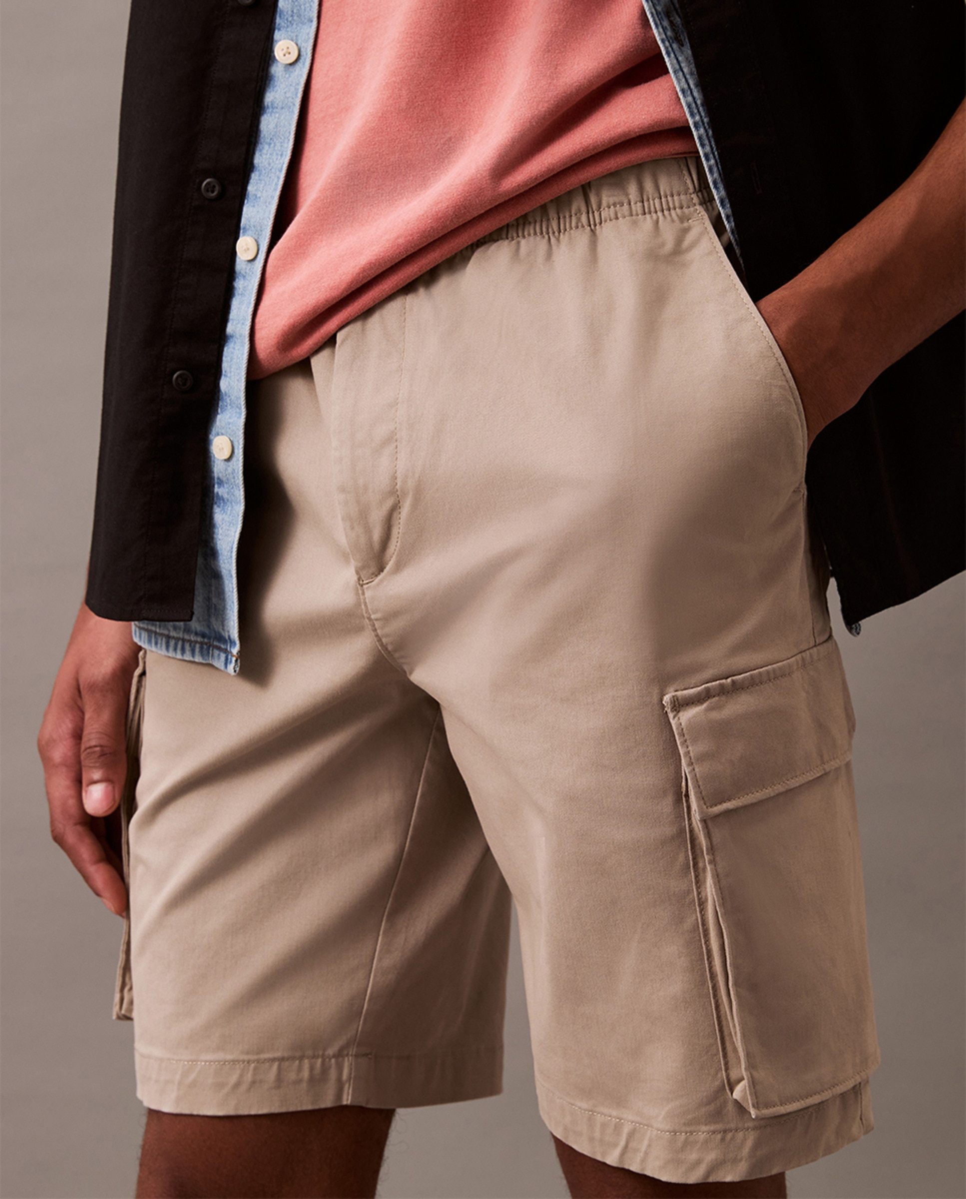 Calções Cargo Bege-2