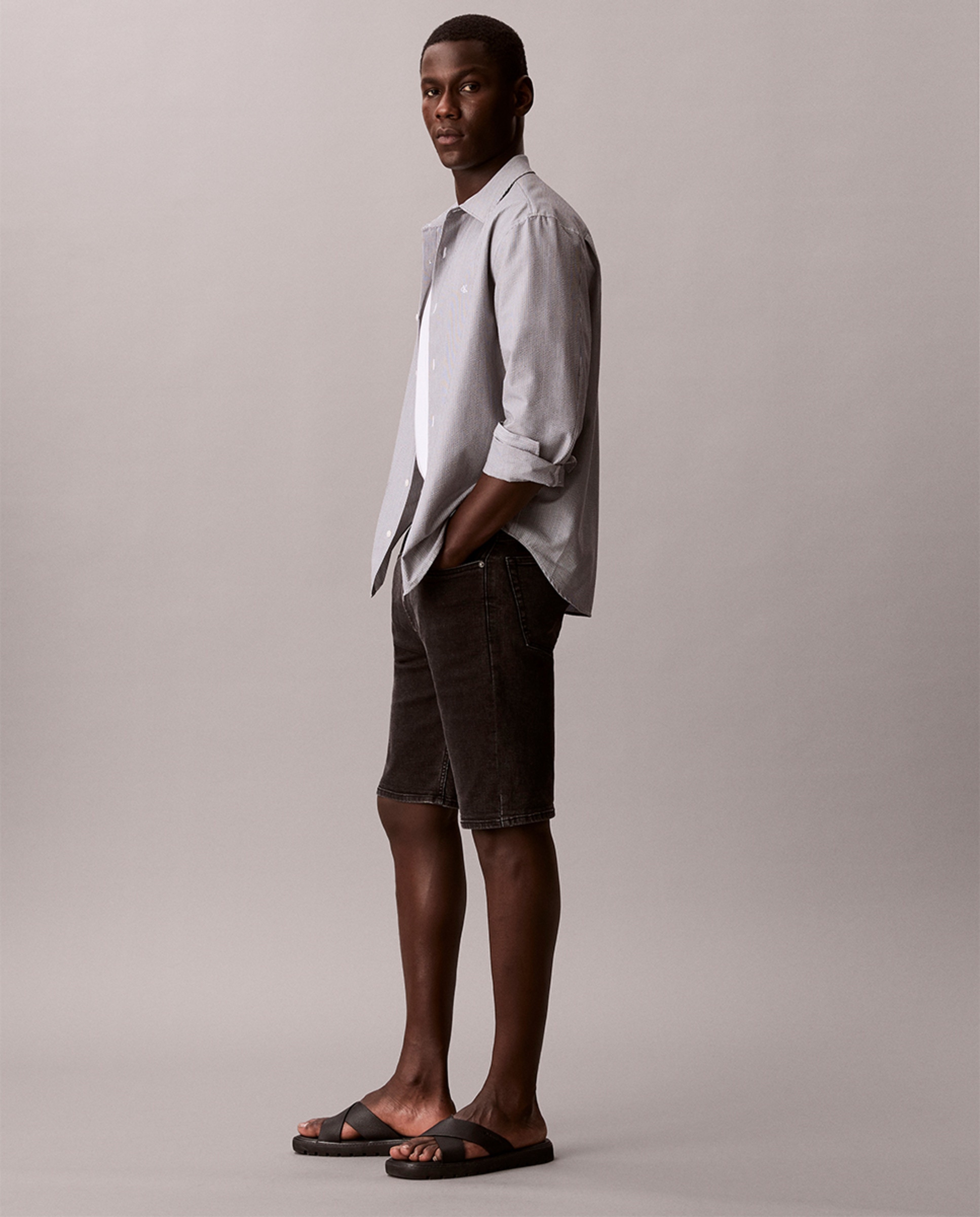 Calções de Ganga Slim Fit Preto-3