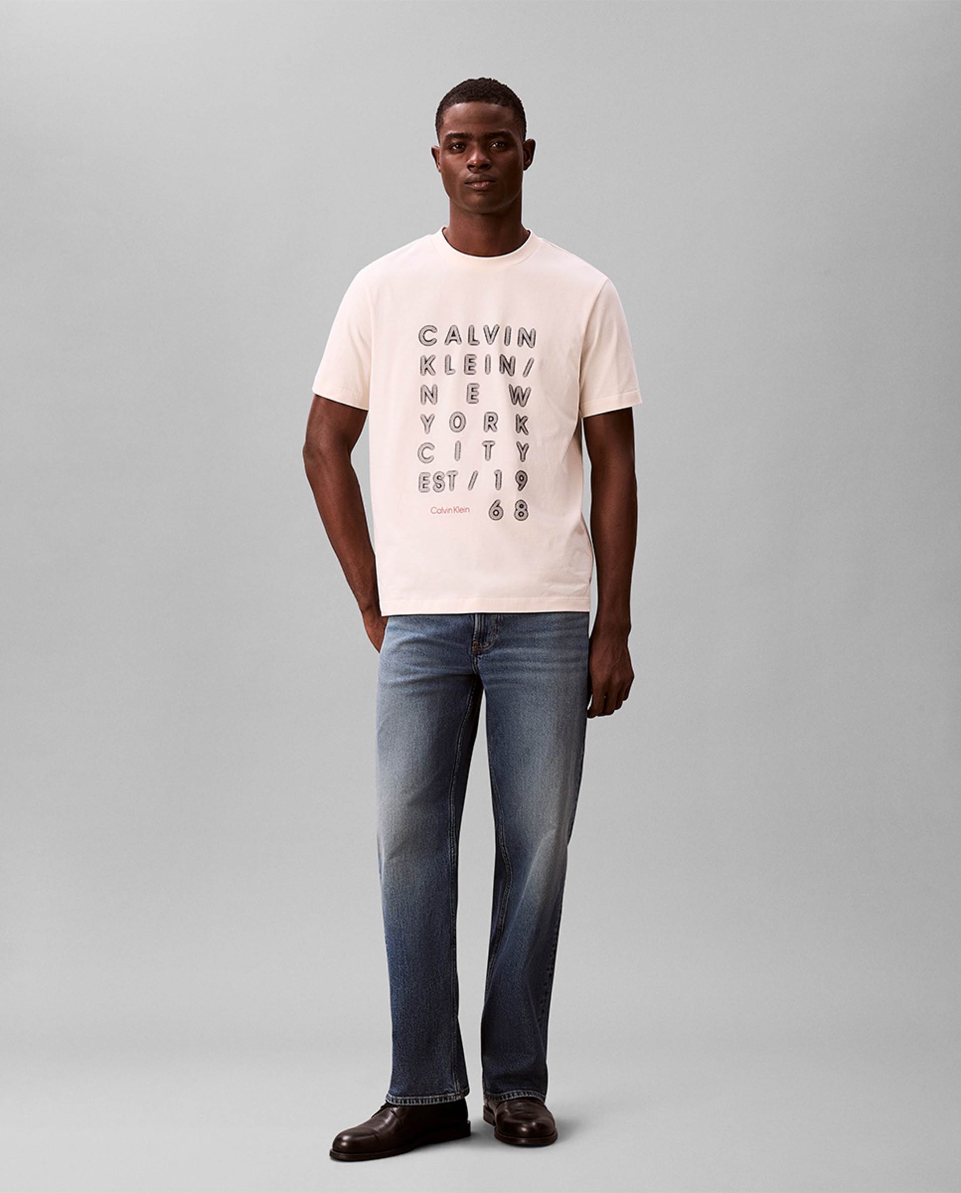 T-shirt Estampada Easy Fit Creme-6