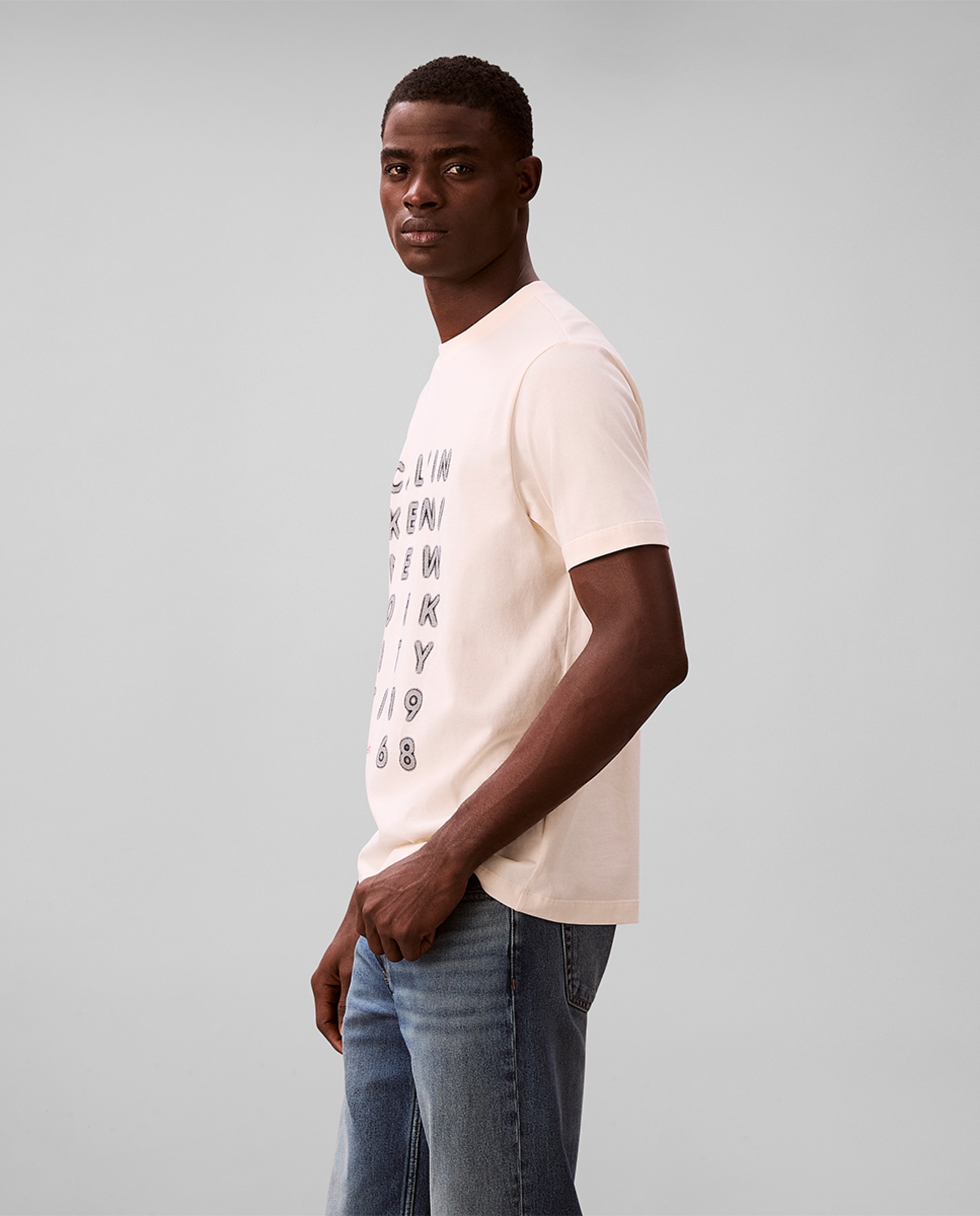 T-shirt Estampada Easy Fit Creme-4
