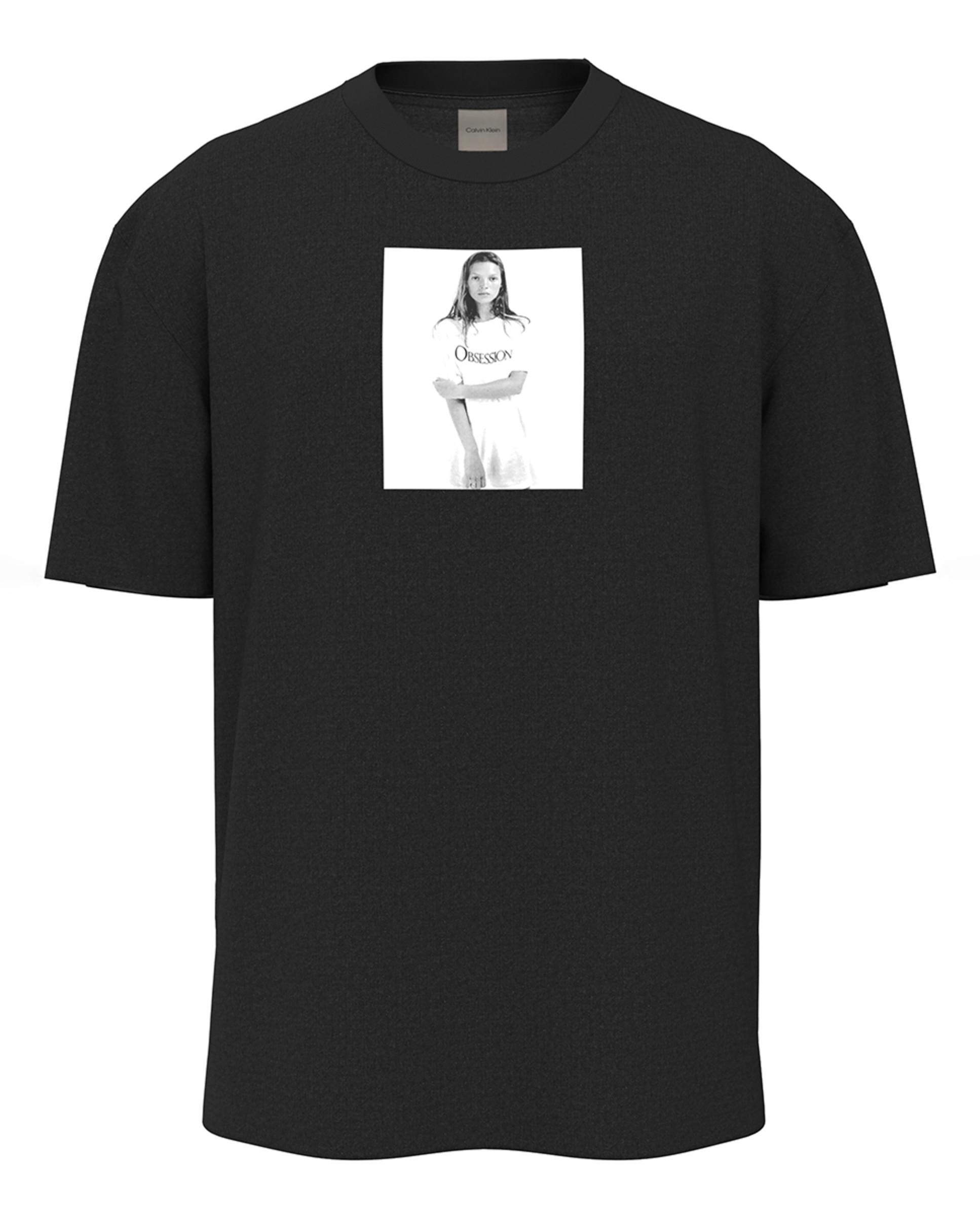 T-shirt com Estampado Gráfico Kate Moss Preto-9