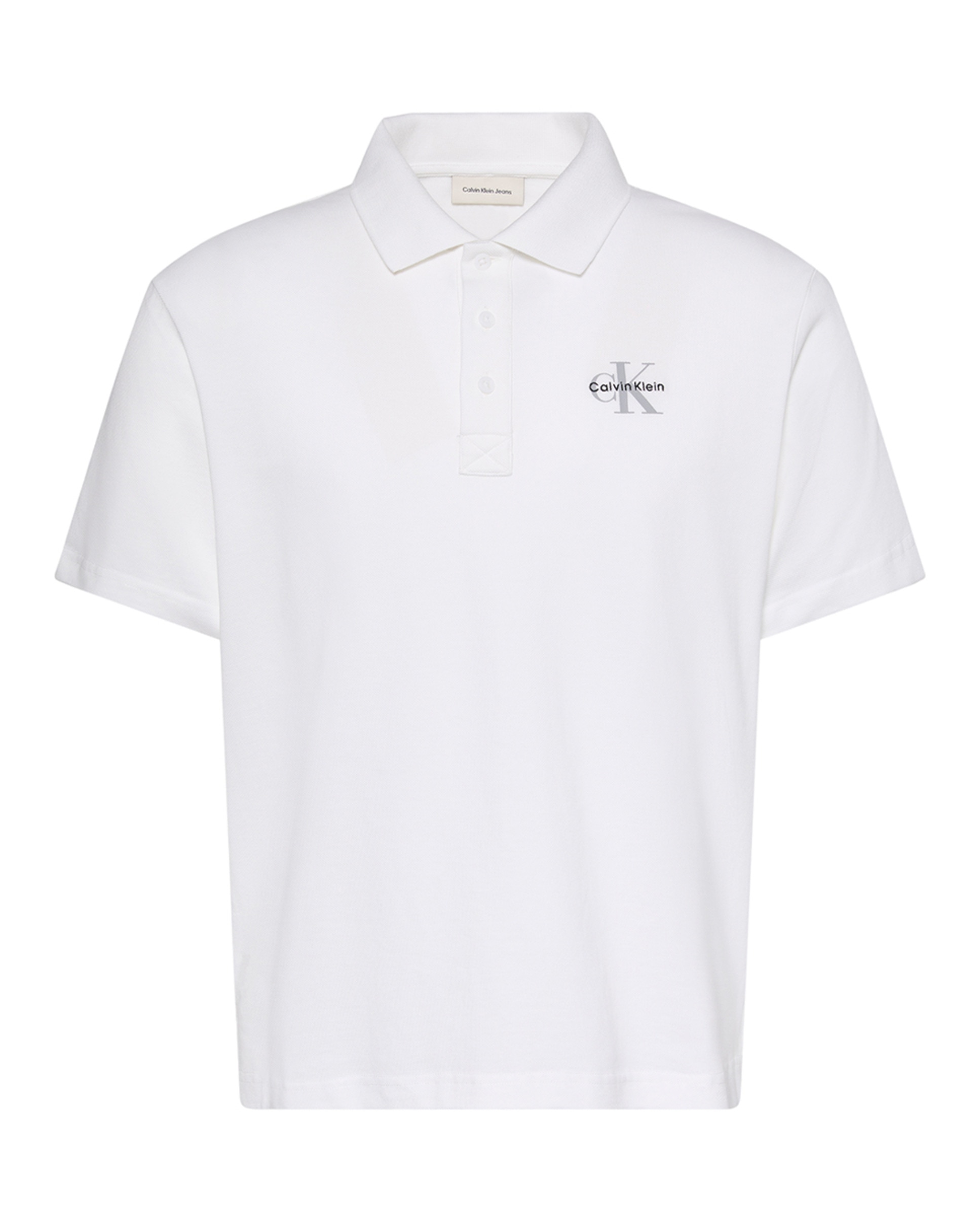 Polo Piqué com Mono Logótipo Branco-4