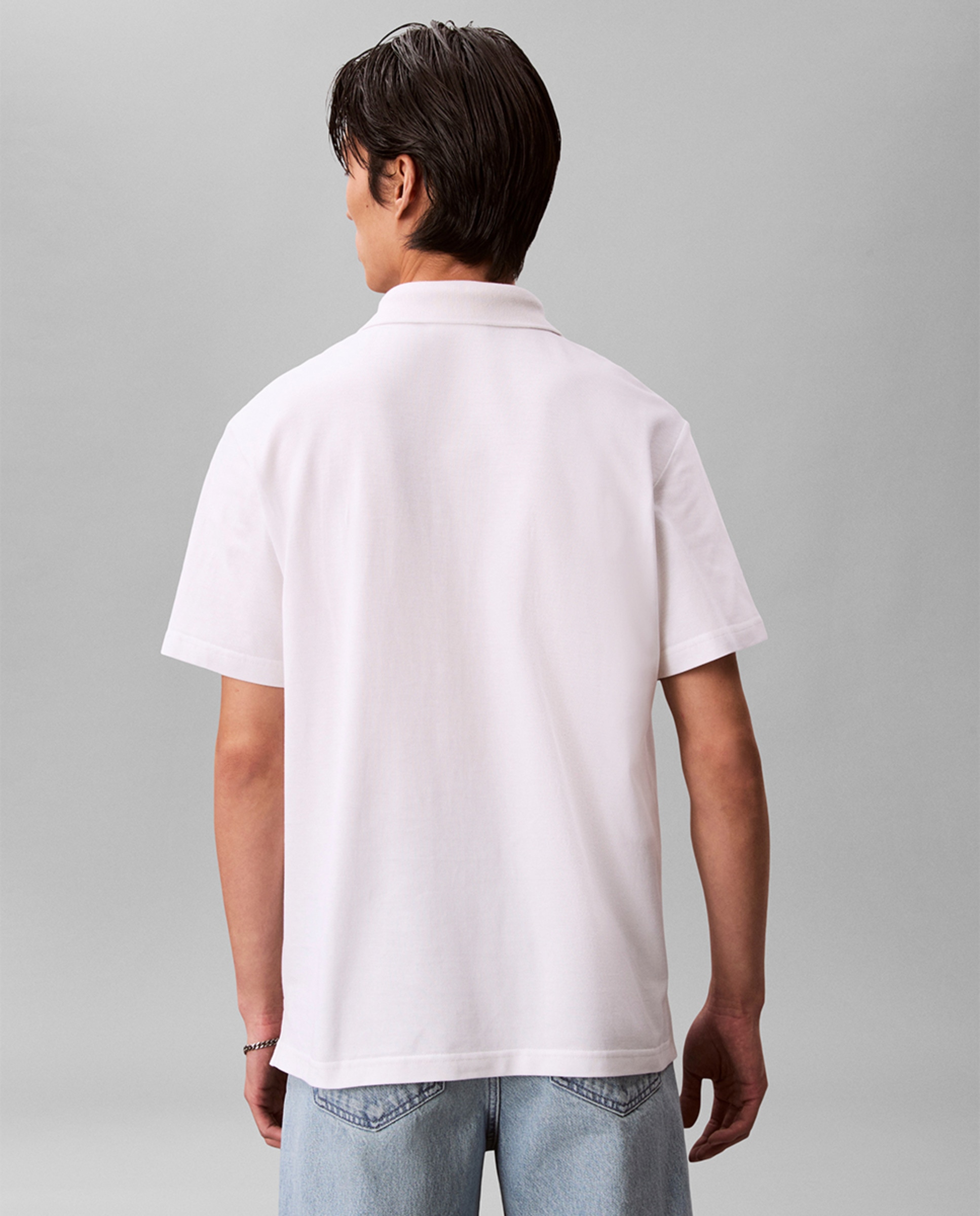 Polo Piqué com Mono Logótipo Branco-2