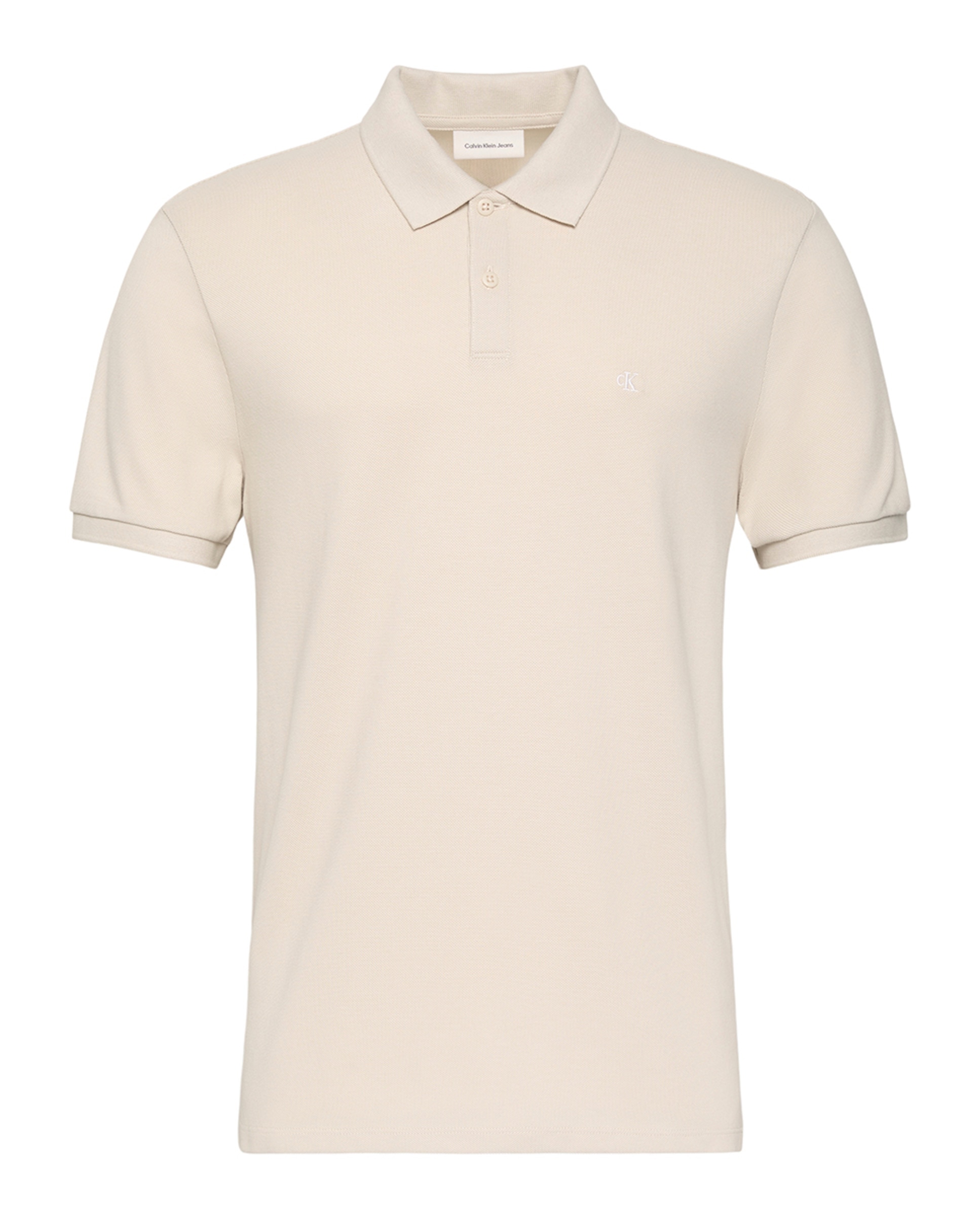 Polo Piqué com Monograma Bege-2