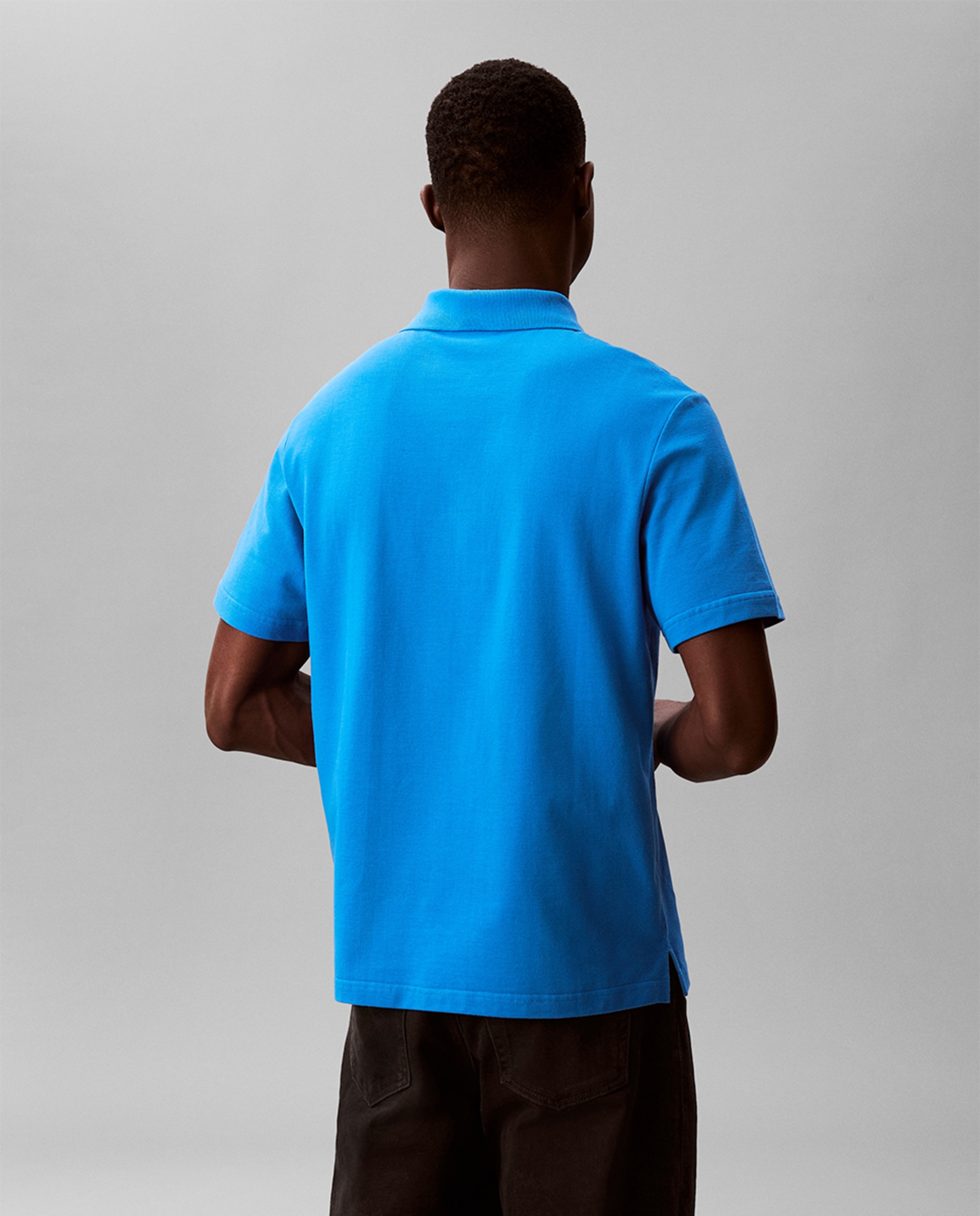 Polo Piqué com Logótipo Azul-2