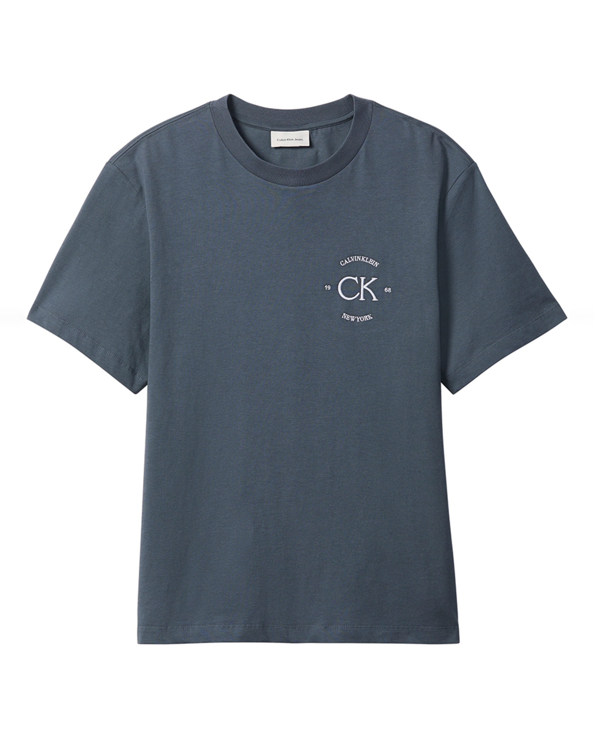 T-shirt Easy Fit com Logótipo Cinzento-escuro-4