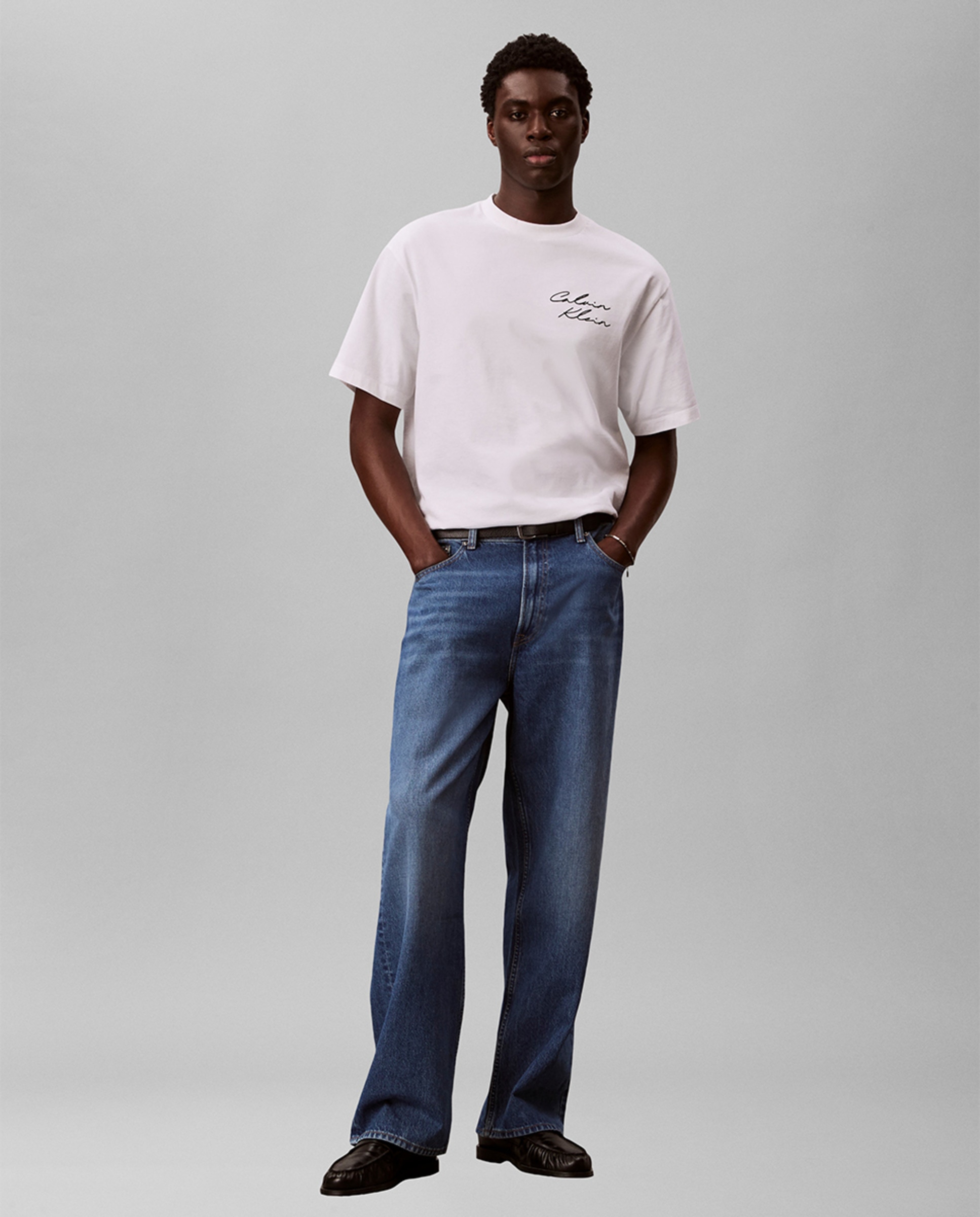 T-shirt Relaxed Fit com Logótipo Branco-5