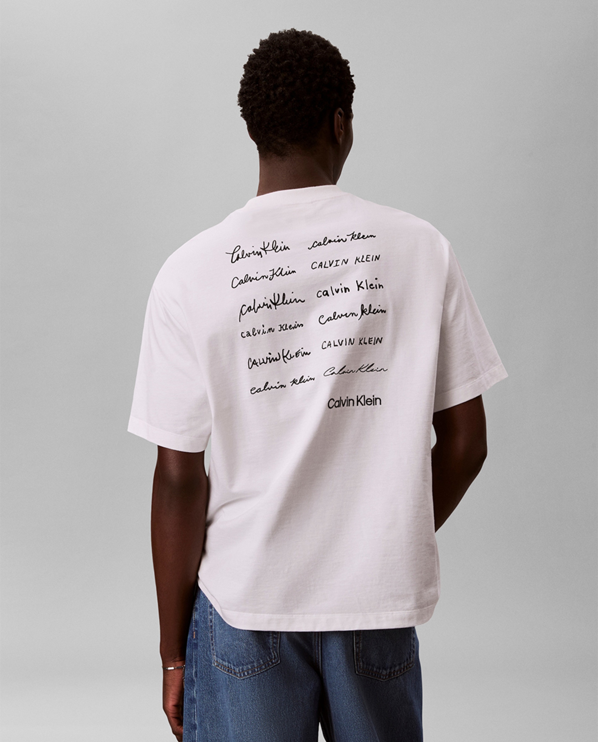 T-shirt Relaxed Fit com Logótipo Branco-2