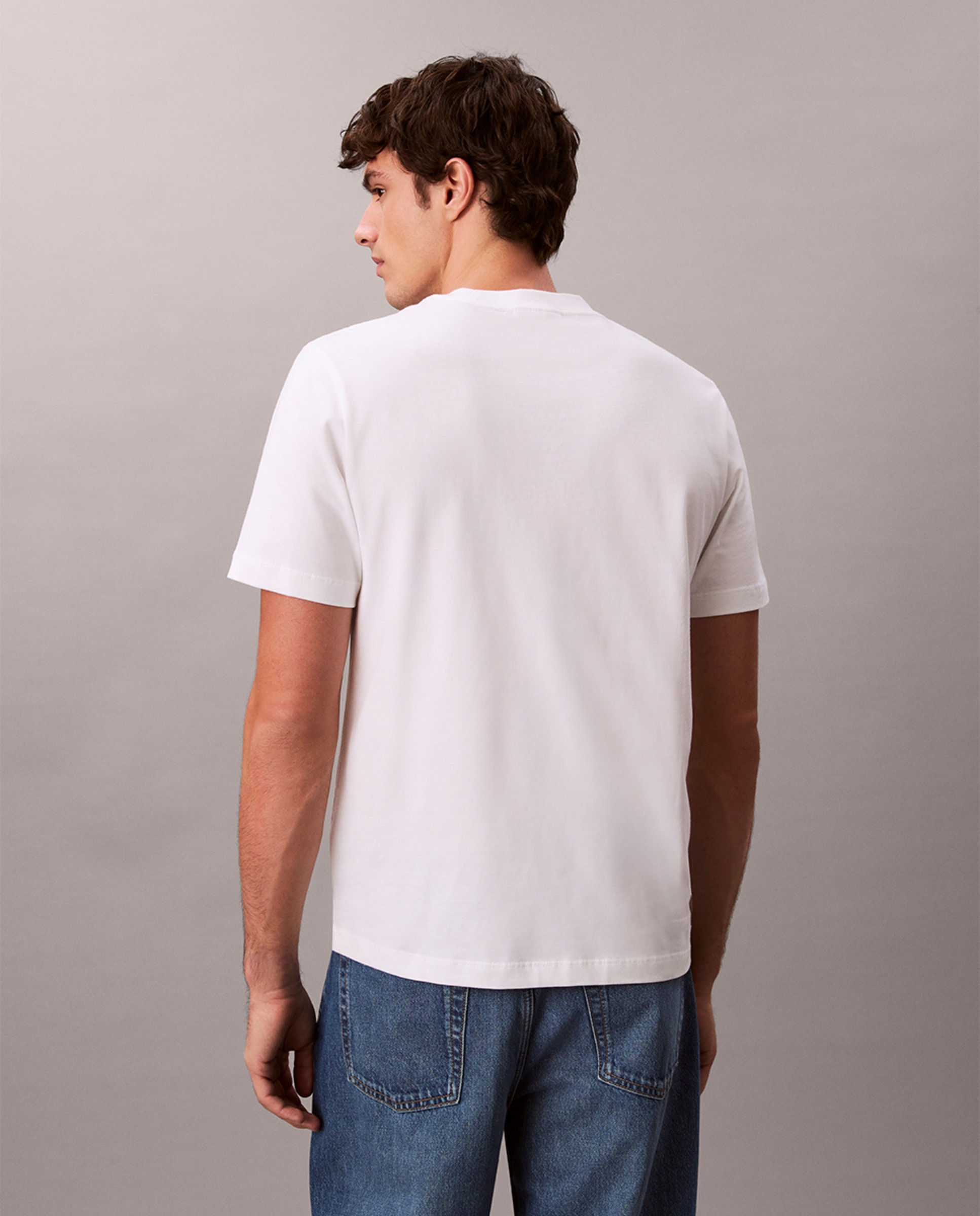 T-shirt Easy Fit com Logótipo Branco-2