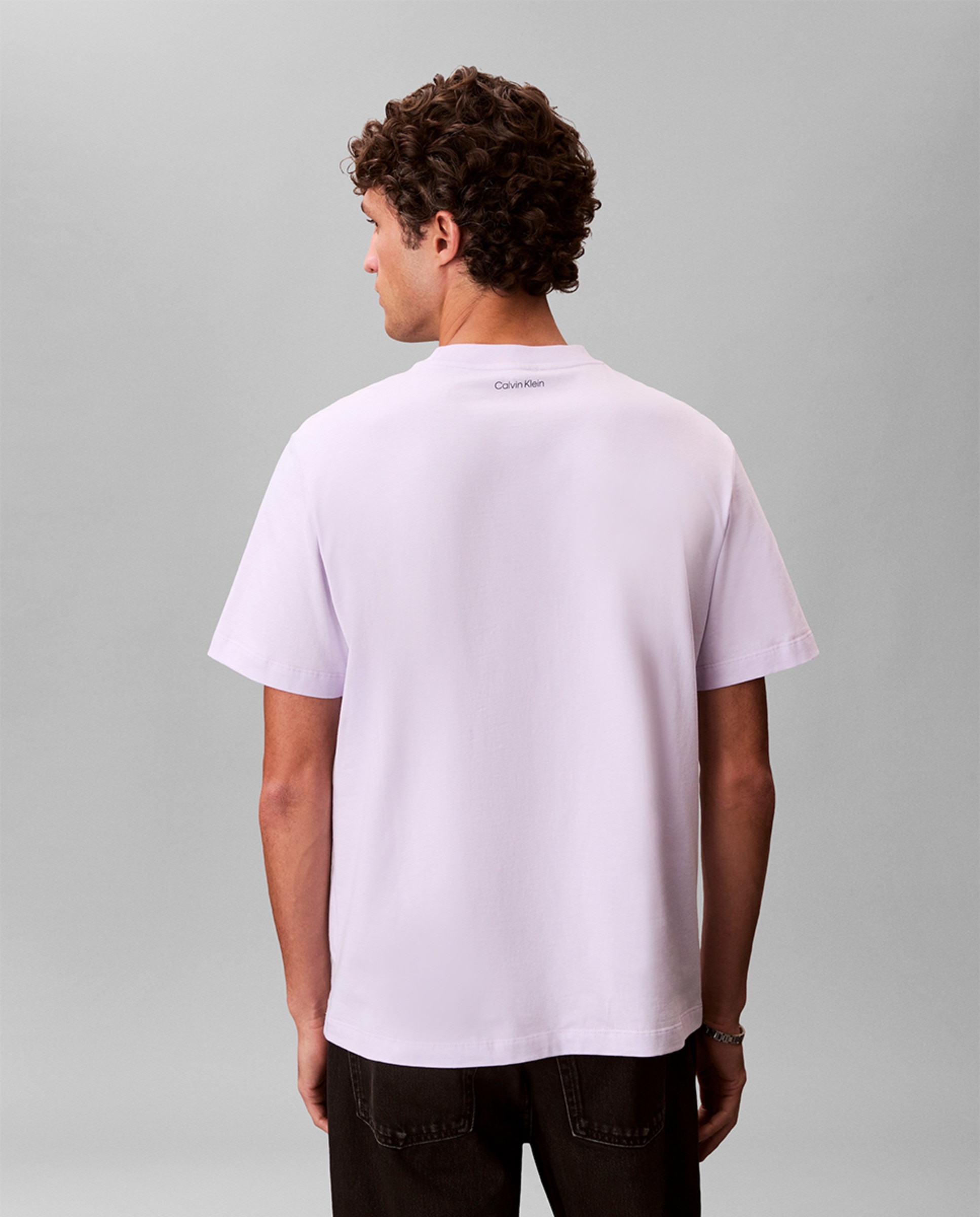 T-shirt Easy Fit com Logótipo Lilás-2