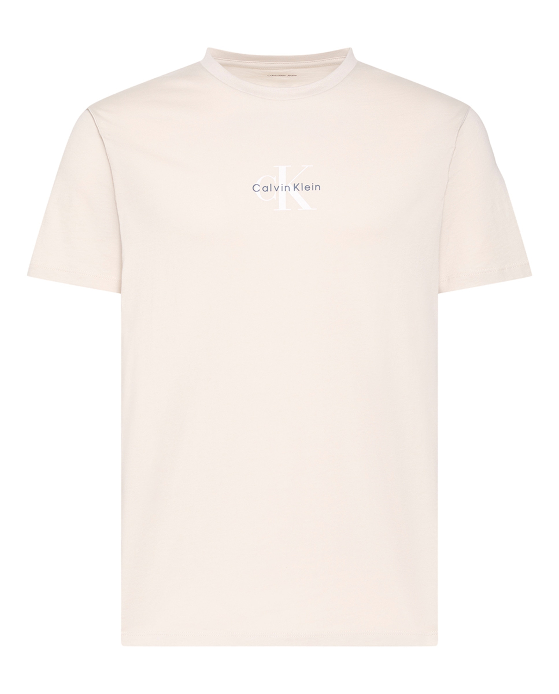 T-shirt com Micro Logótipo Bege-4
