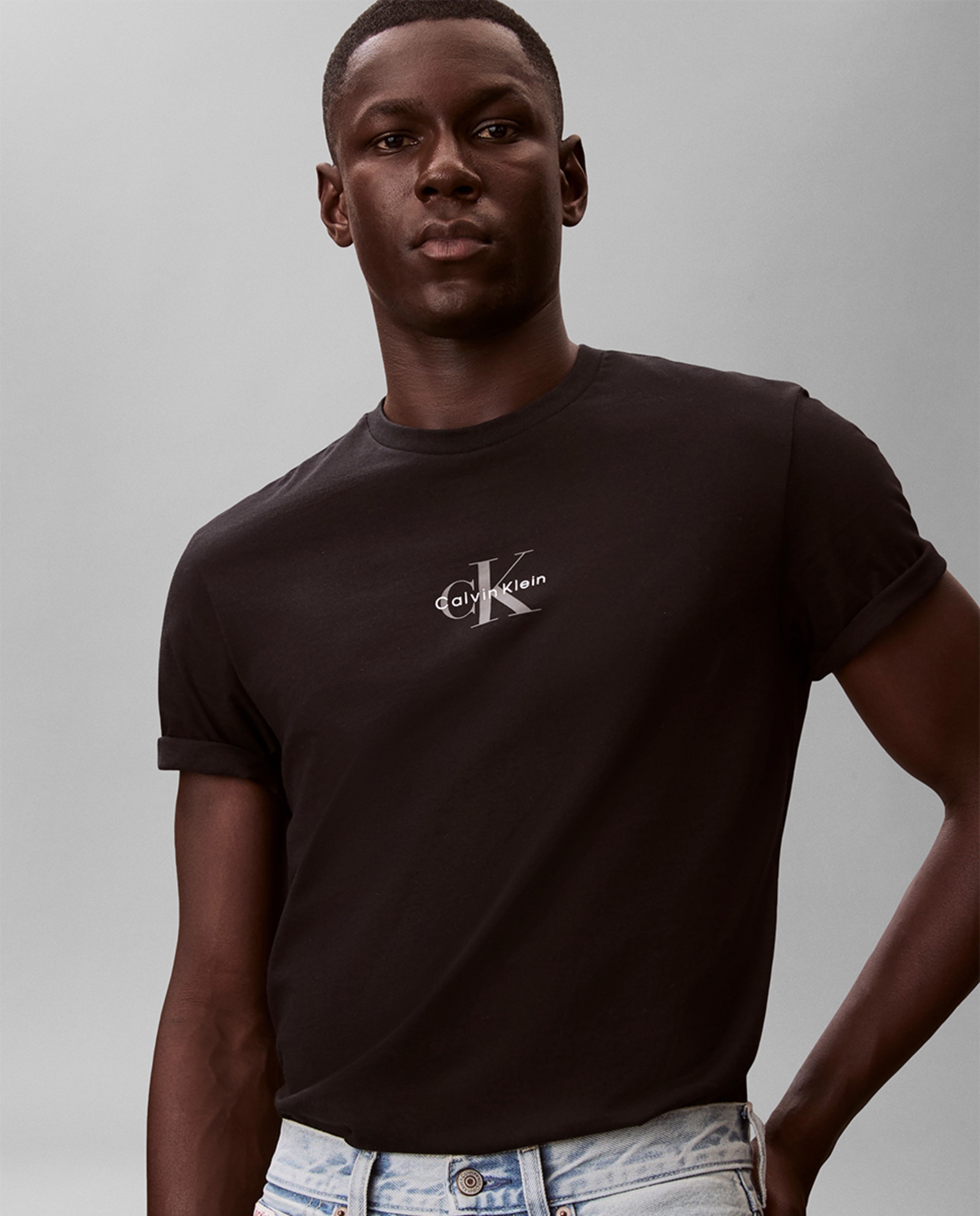 T-shirt com Micro Logótipo Preto-3