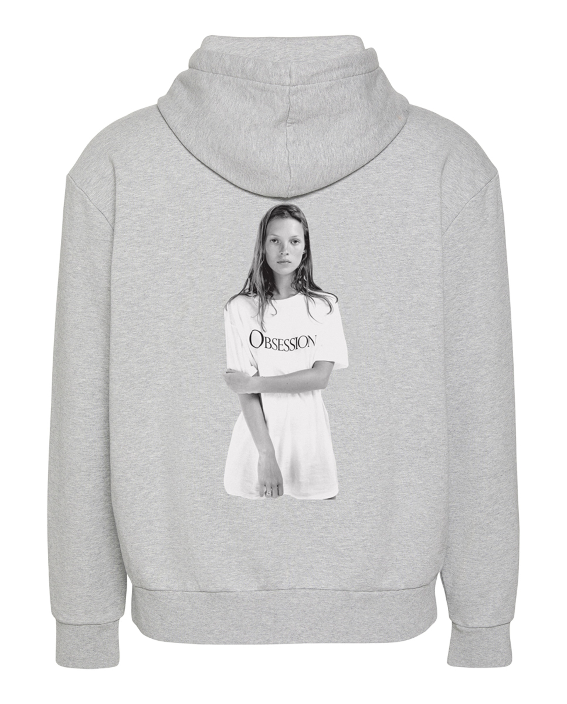 Sweatshirt com Estampado Gráfico Kate Moss Cinzento-9