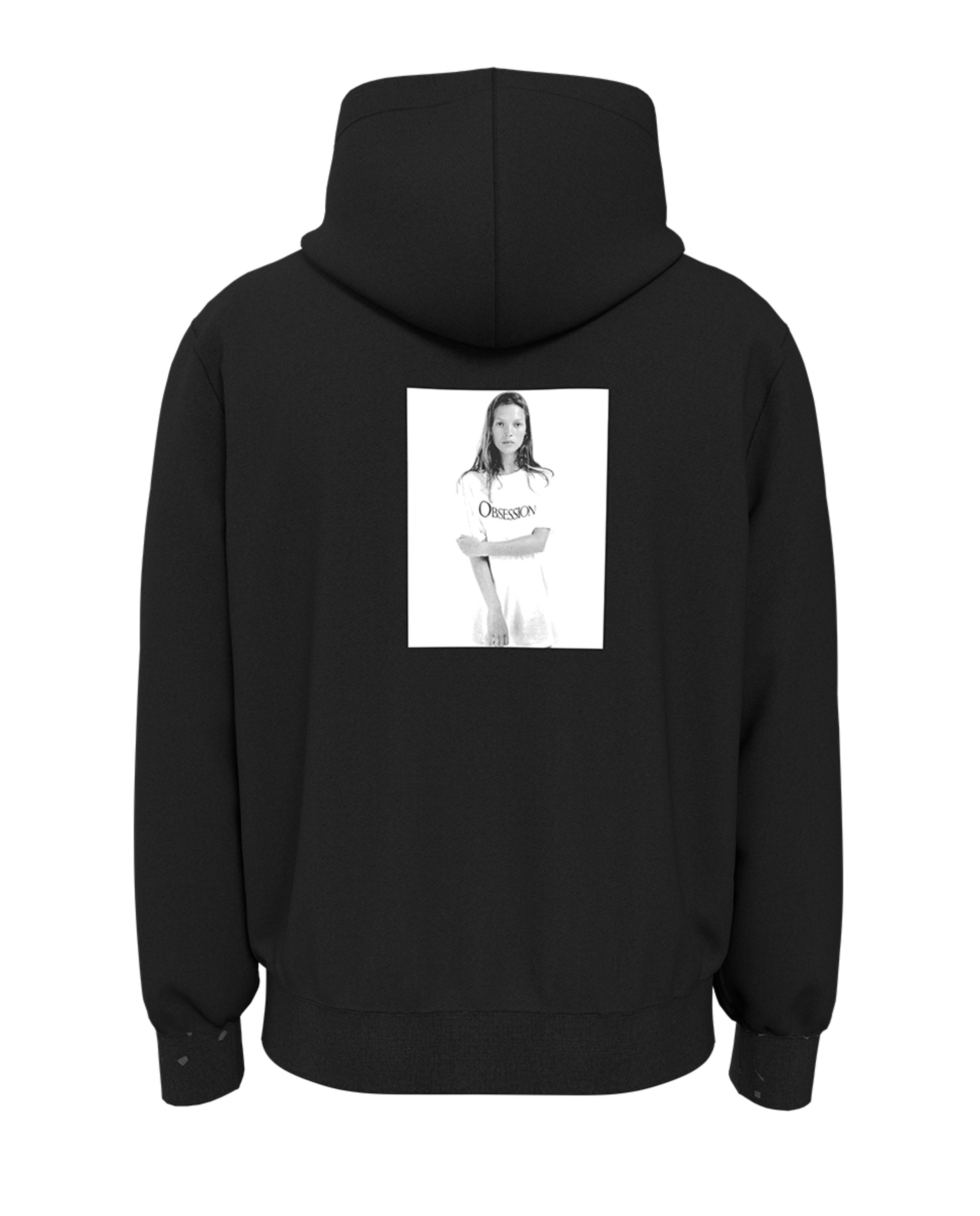 Sweatshirt com Estampado Gráfico Kate Moss Preto-9