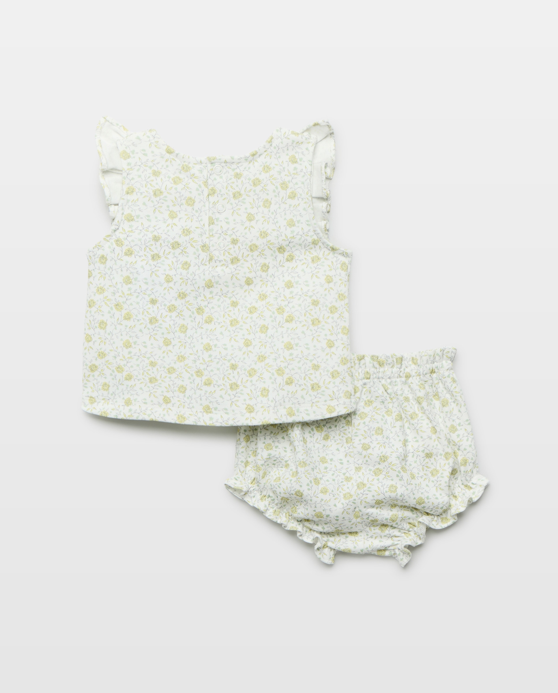 Set de bebé 2 piezas flores 300 Amarillo-2