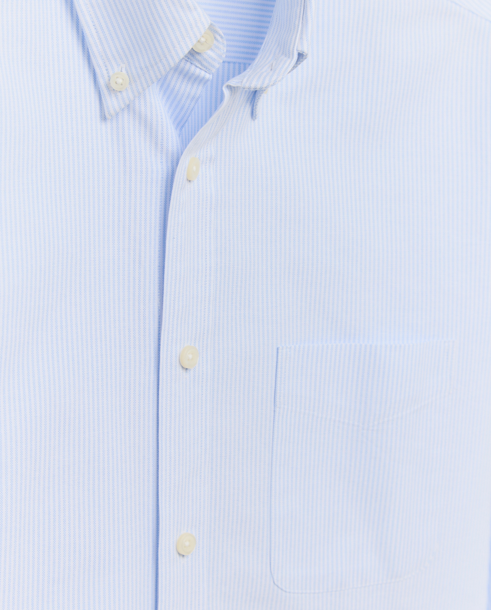 Camisa Casual Classic Fit com Risca Oxford Azul-claro-5