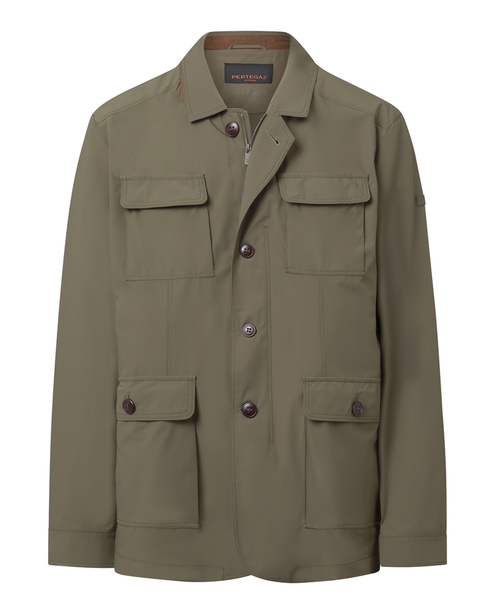 Blusão Tipo Falso Blazer com 4 Bolsos Verde-4